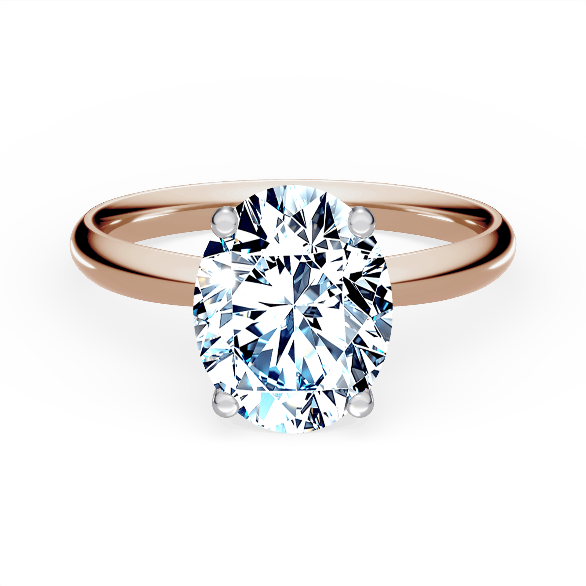 Pierścionek zaręczynowy My Lady z różowego złota z diamentem laboratoryjnym owalnym 1,50ct