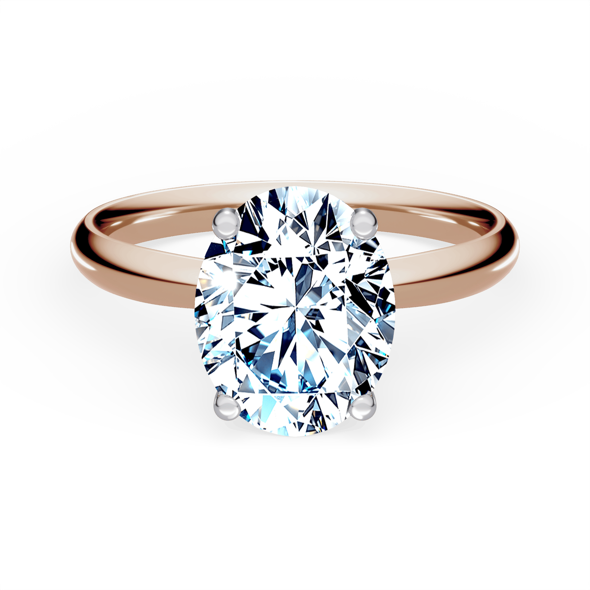 Pierścionek zaręczynowy My Lady z różowego złotaDiament LAB owalny 1,50ct