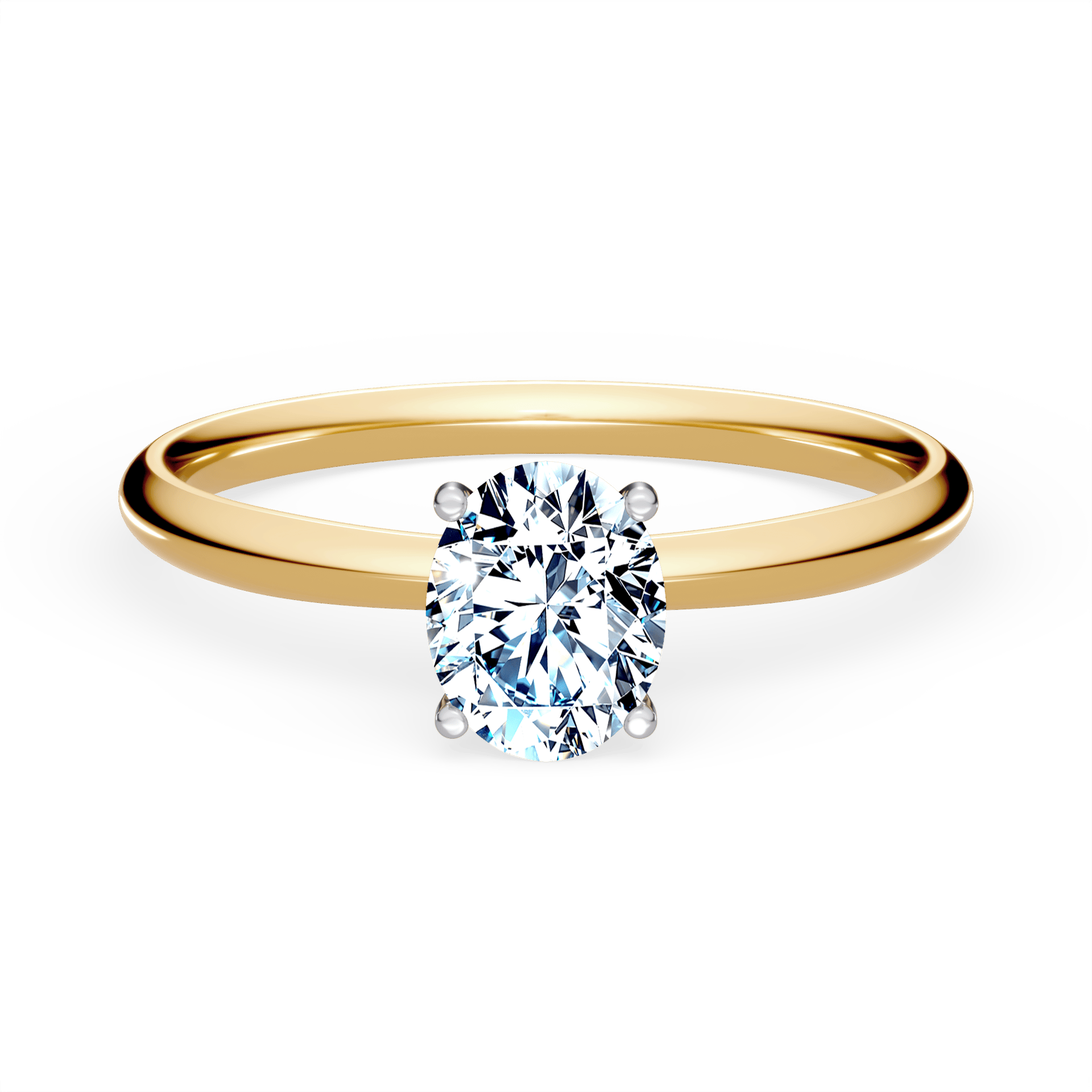 Pierścionek zaręczynowy My Lady z żółtego złotaDiament LAB owalny 0,50ct