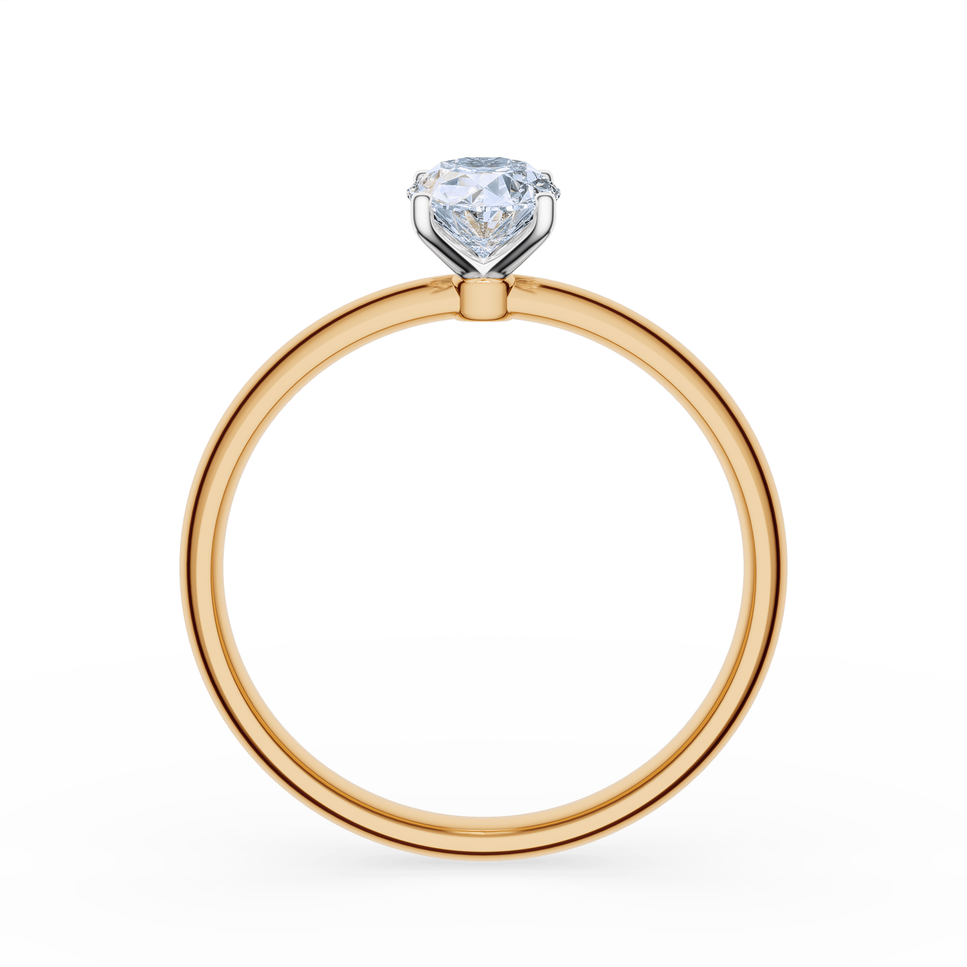 Pierścionek zaręczynowy My Lady z żółtego złotaDiament LAB owalny 0,50ct