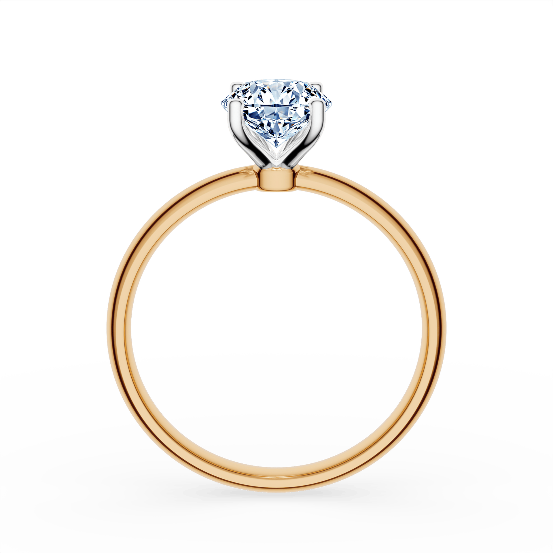 Pierścionek zaręczynowy My Lady z żółtego złota z diamentem laboratoryjnym owalnym 1,00ct