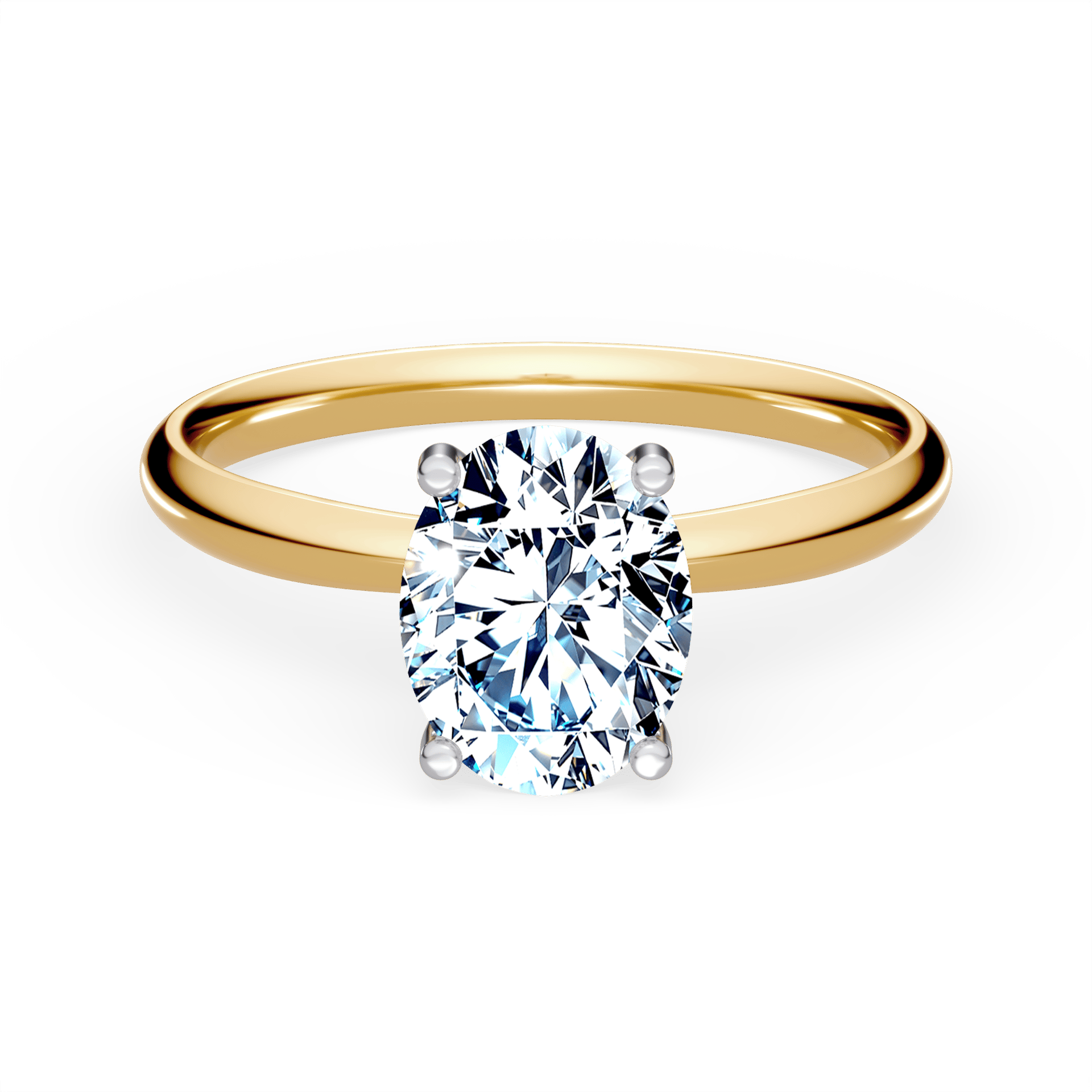 Pierścionek zaręczynowy My Lady z żółtego złotaDiament LAB owalny 1,00ct