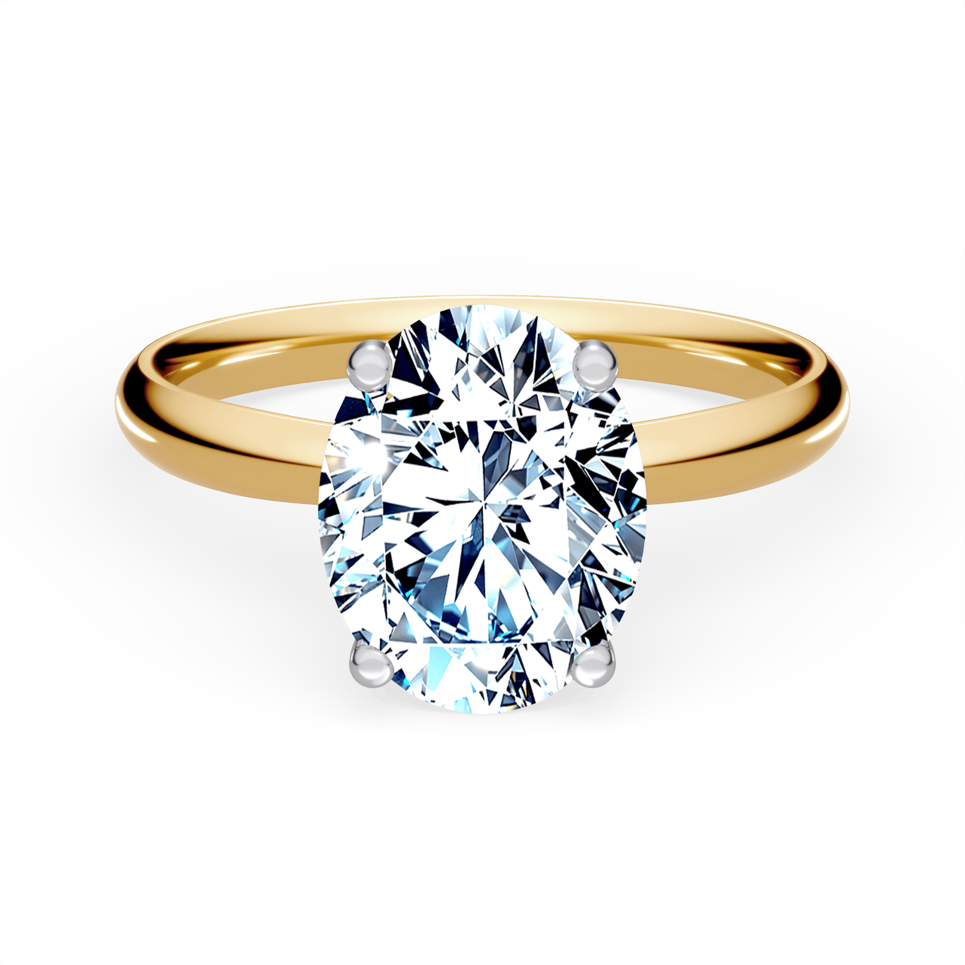 Pierścionek zaręczynowy My Lady z żółtego złotaDiament LAB owalny 1,50ct