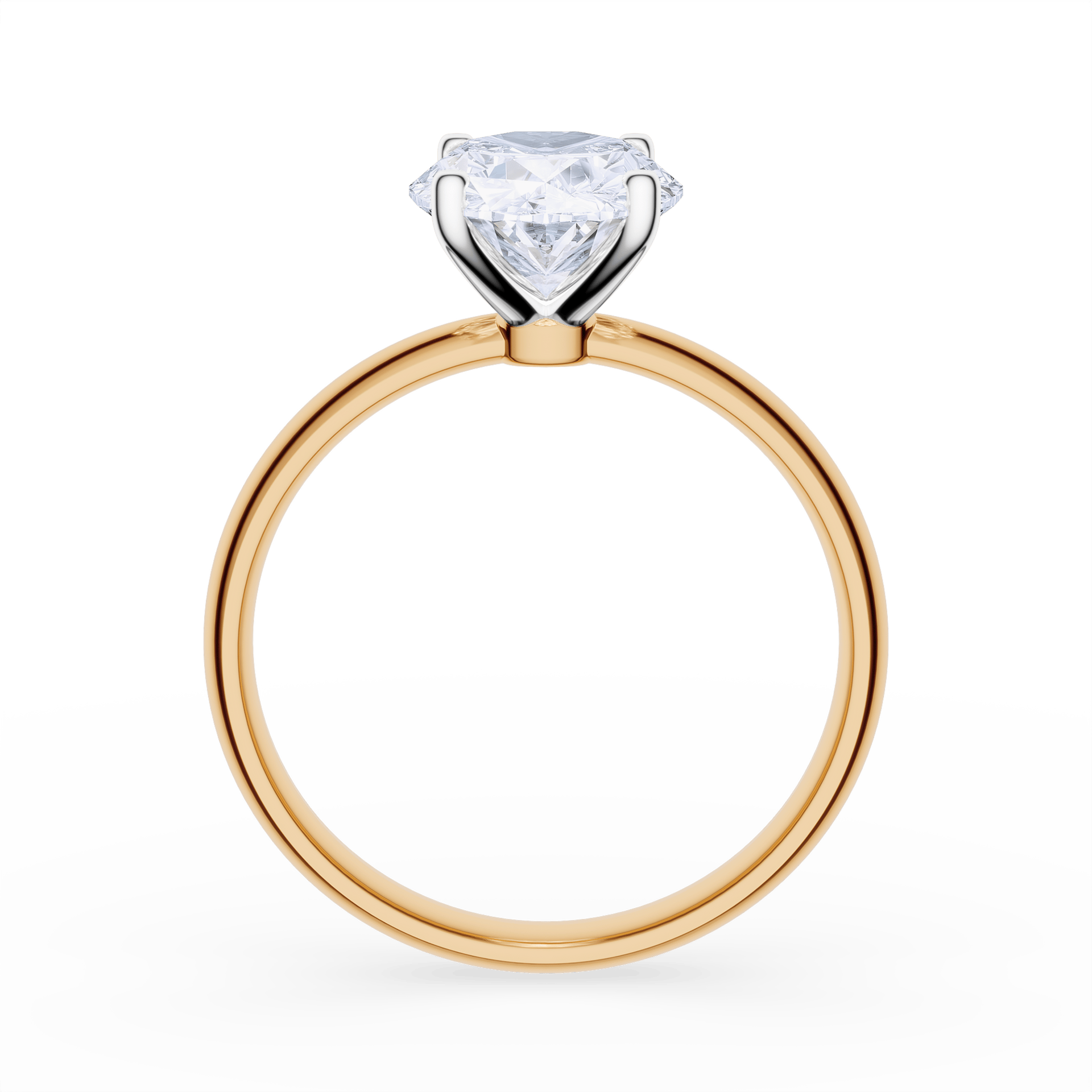 Pierścionek zaręczynowy My Lady z żółtego złotaDiament LAB owalny 1,50ct