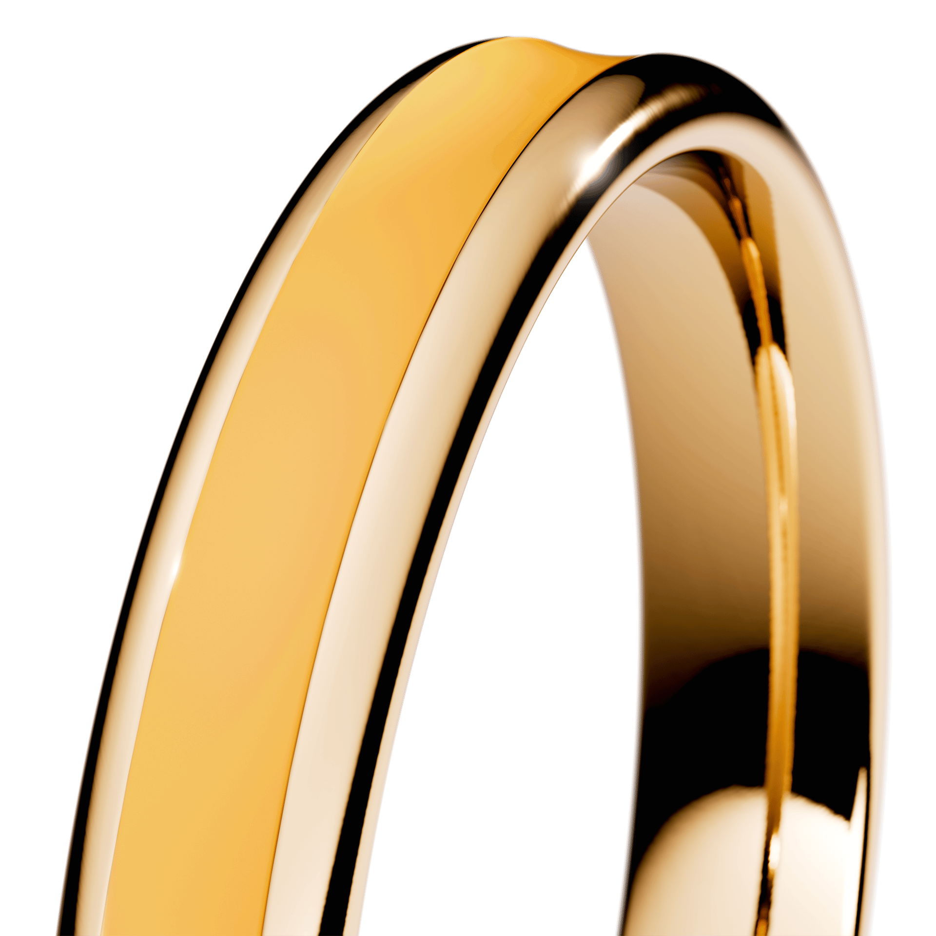 Obrączka z żółtą emalią fit z żółtego złota 3mm