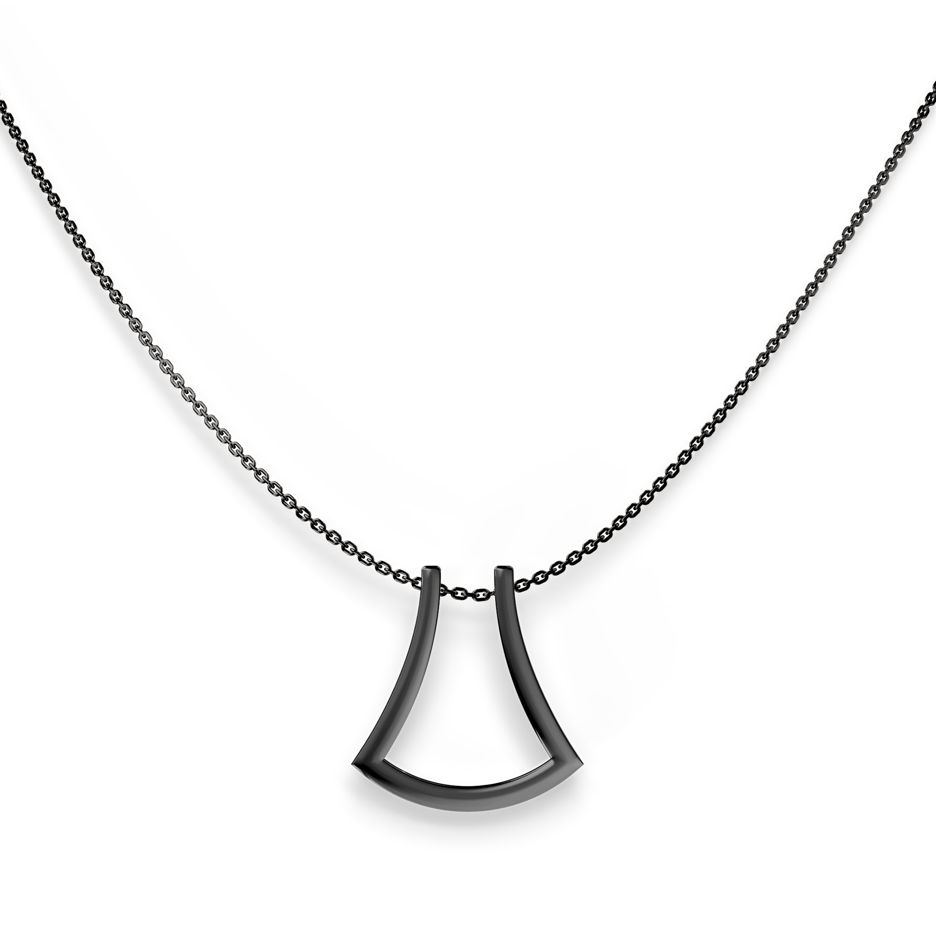 Active Ring z łańcuszkiem 1srebro czarne