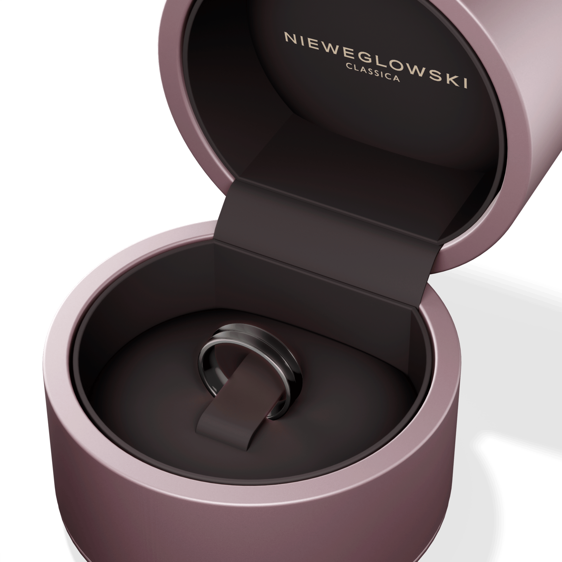 Obraczka slubna plaska czarne zloto 5 mm 2mm emalia czarna czarna 05