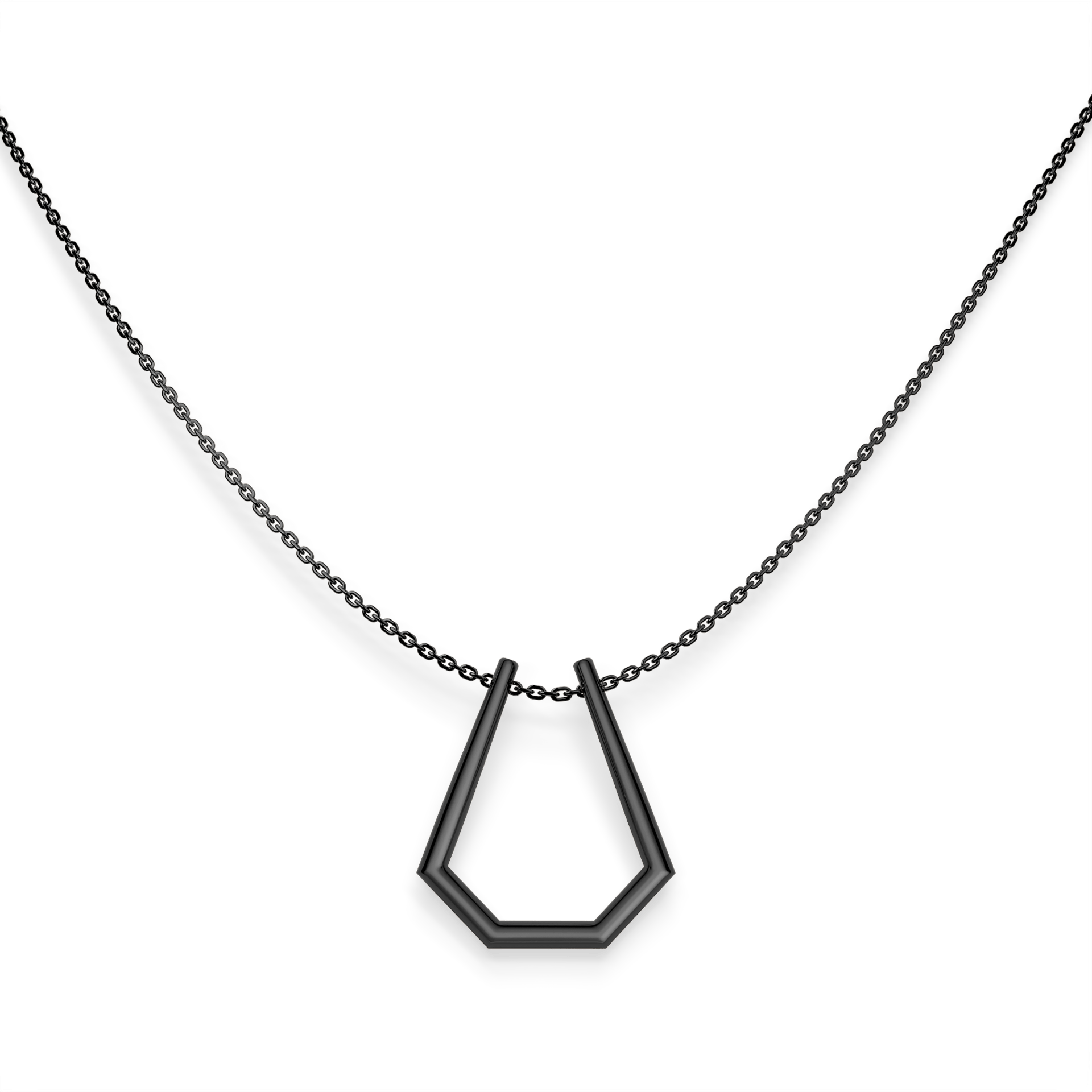 Active Ring z łańcuszkiem 2srebro czarne