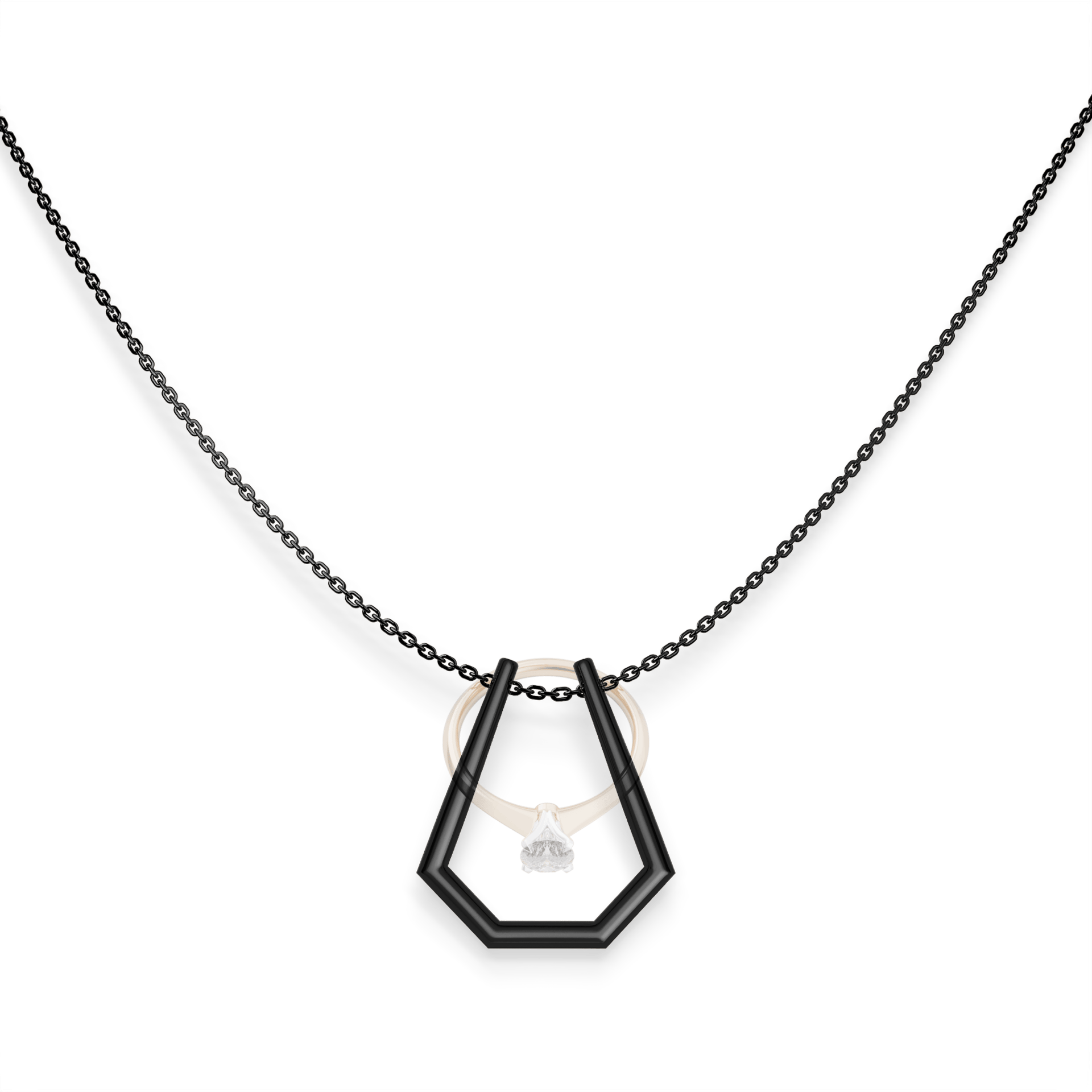 Zawieszka active ring czarne zloto m3 05