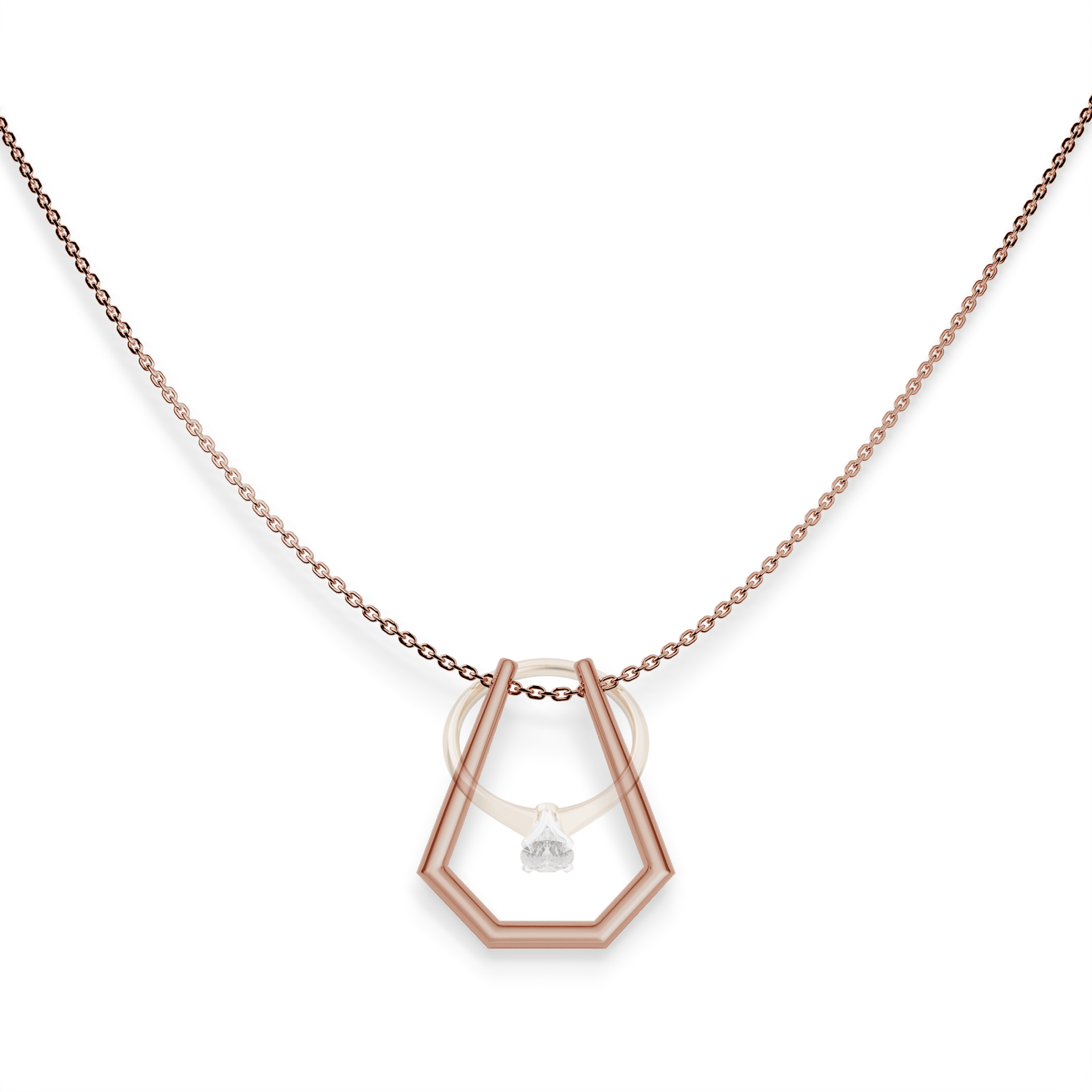 Zawieszka active ring rozowe zloto m3 05