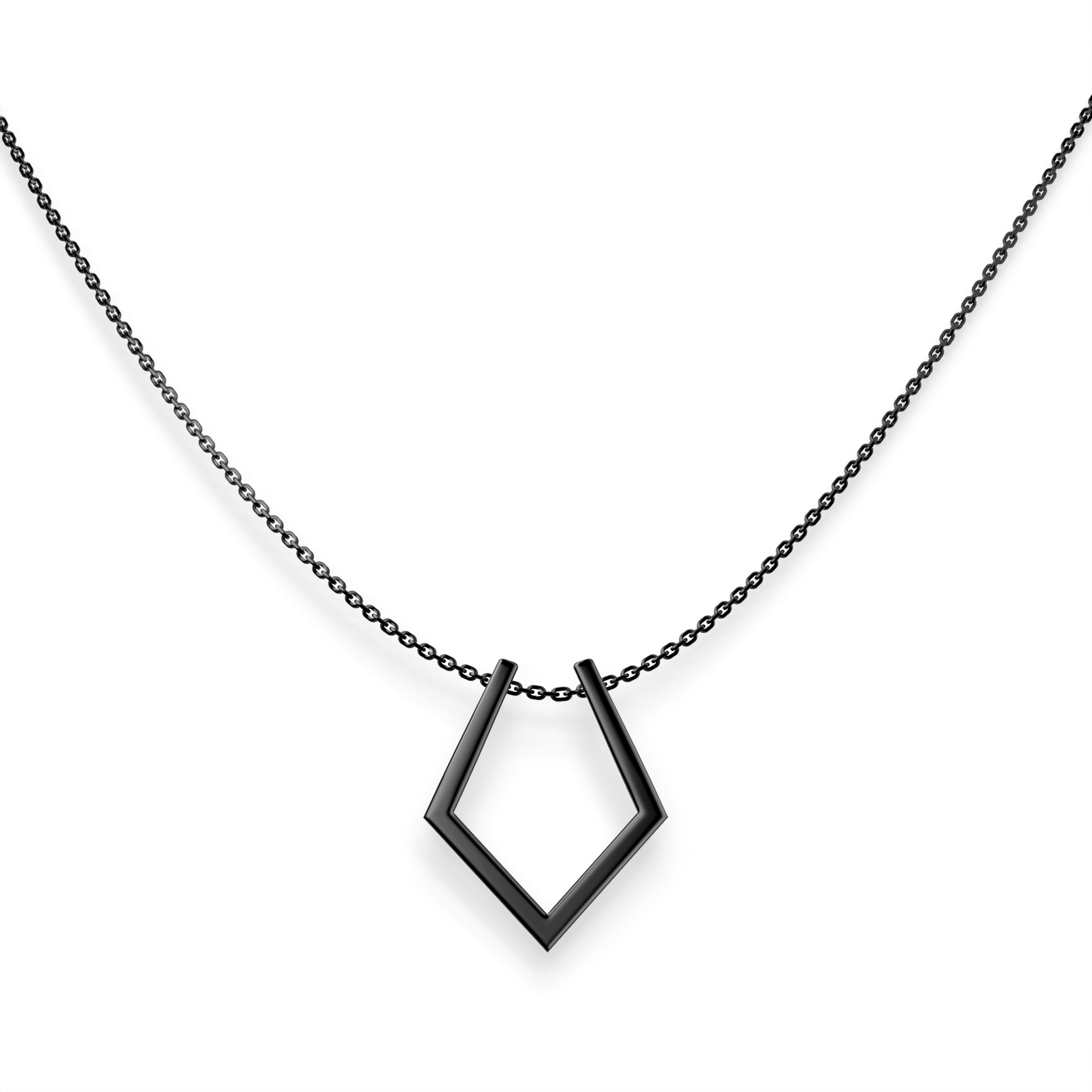 Active Ring z łańcuszkiem 3srebro czarne