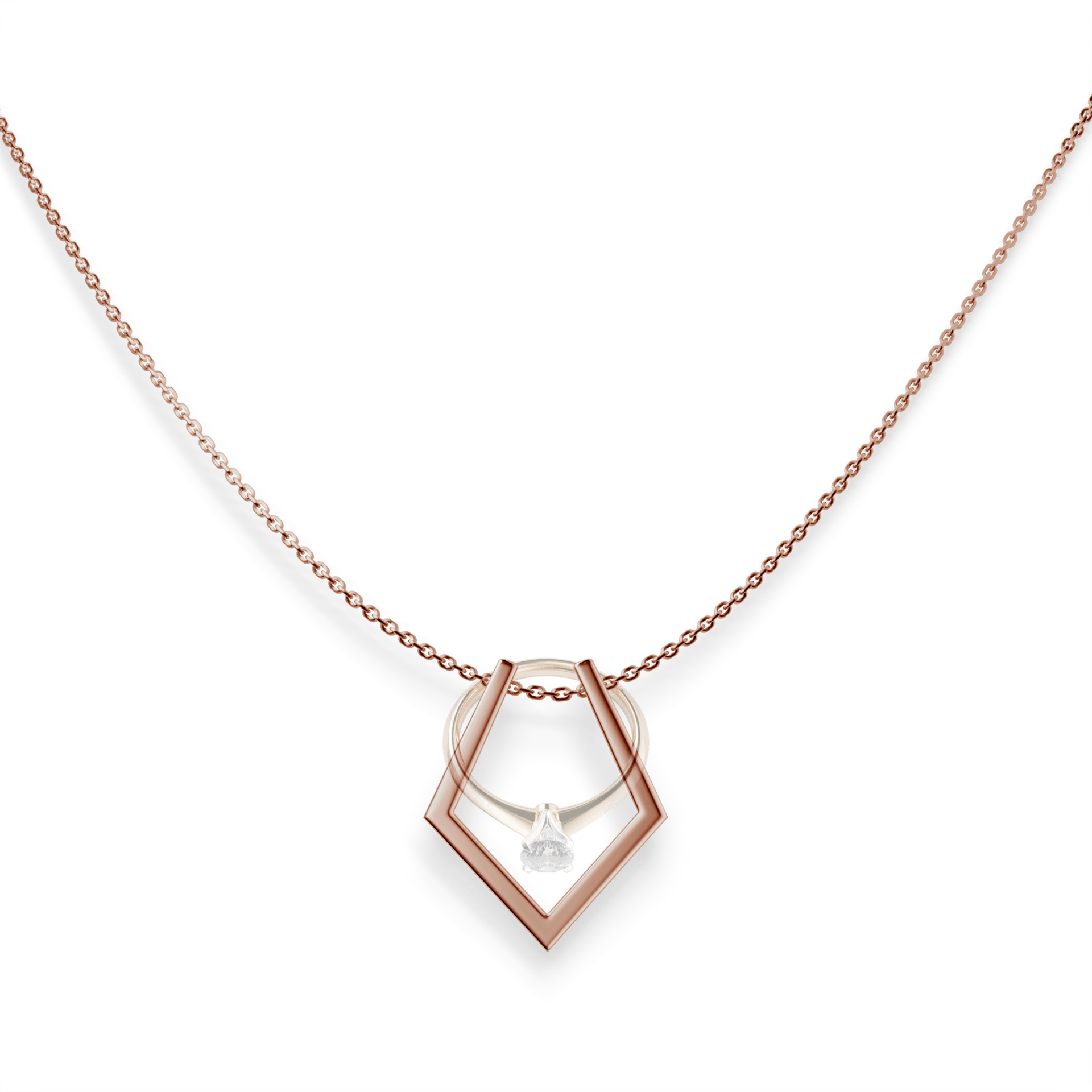 Zawieszka active ring rozowe zloto m4 05