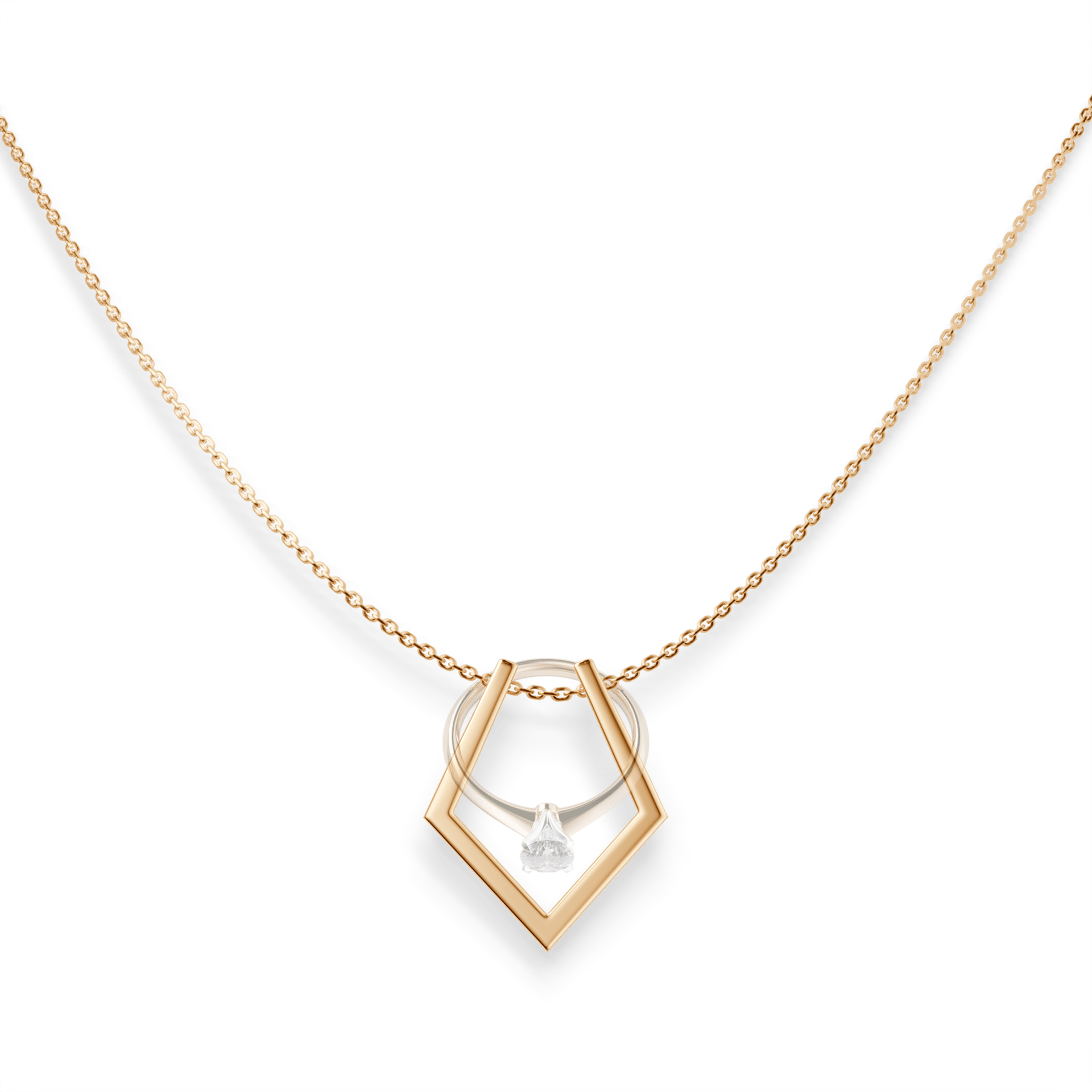 Zawieszka active ring zolte zloto m4 05