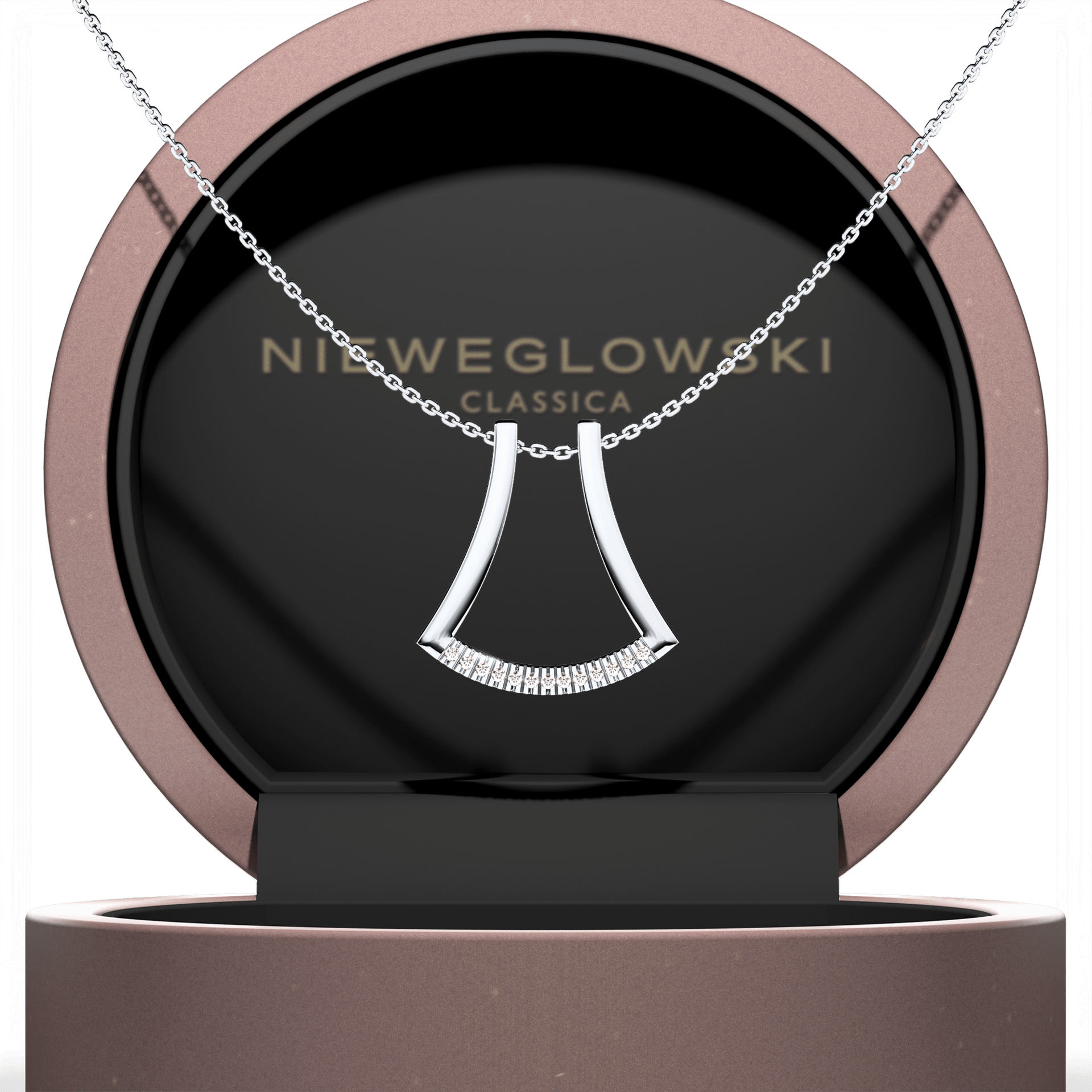 Zawieszka active ring biale zloto m2 07