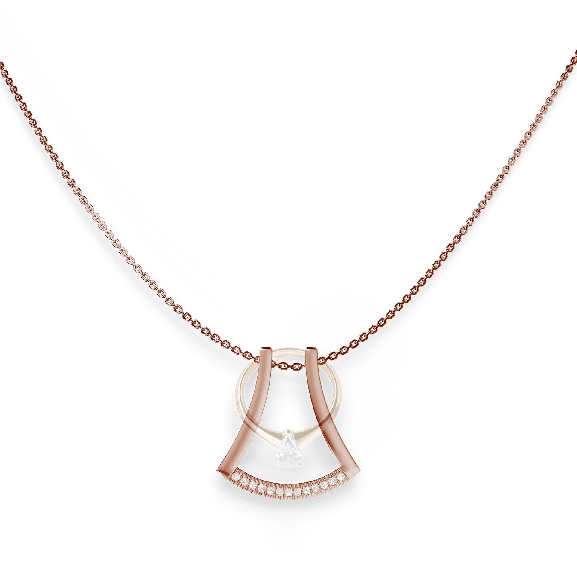 Zawieszka active ring rozowe zloto m2 05