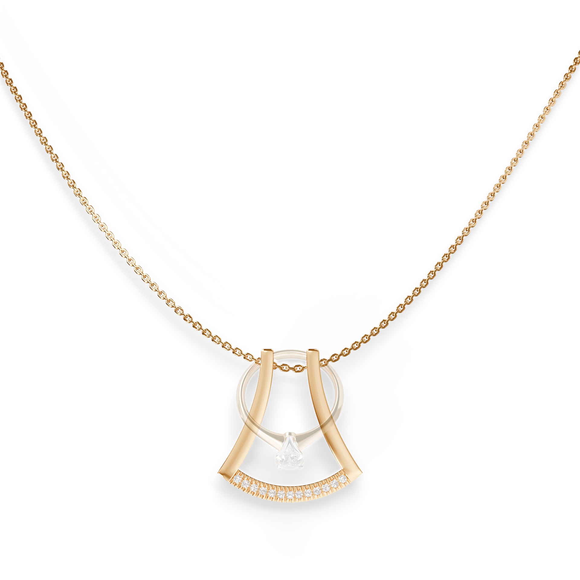 Zawieszka active ring zolte zloto m2 05