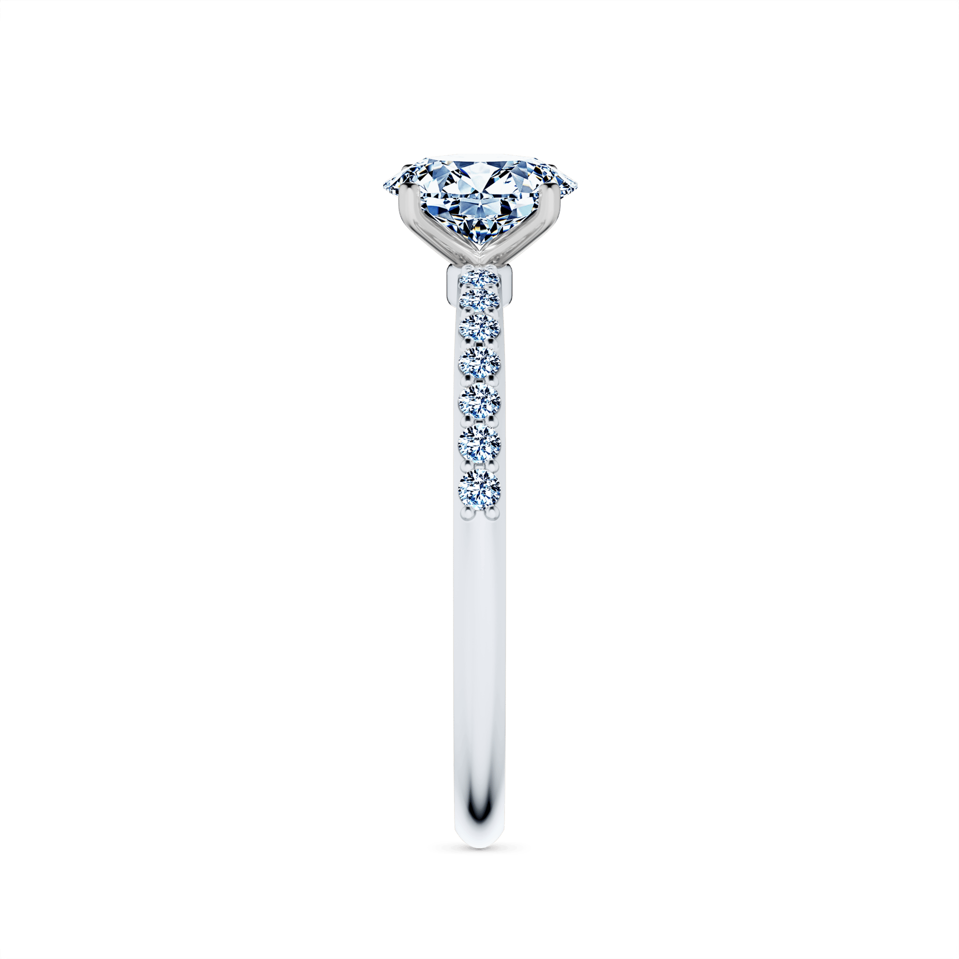 Pierscionek zareczynowy my milady biale zloto diament lab 0 50ct 14szt diament lab 064ct 04