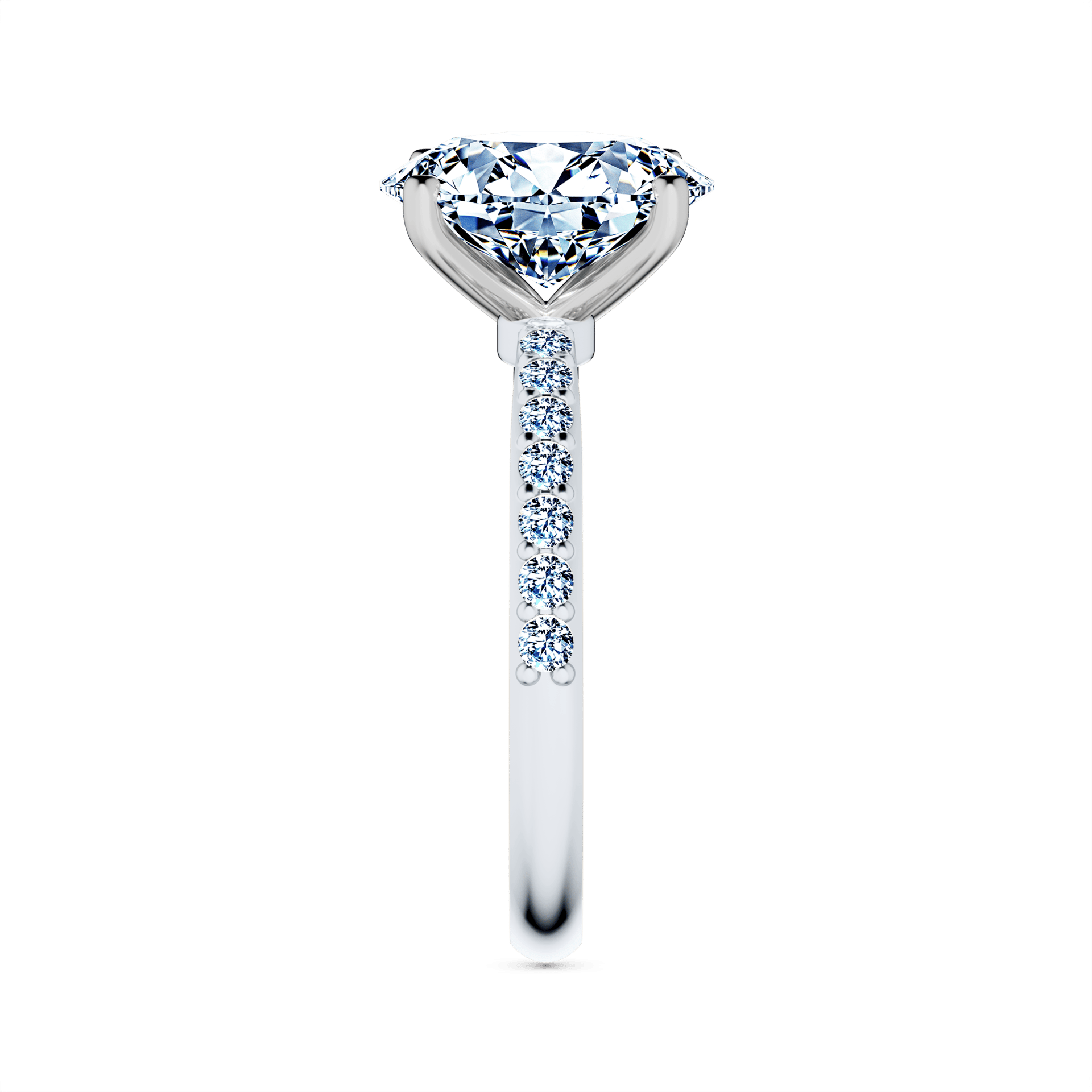 Pierscionek zareczynowy my milady biale zloto diament lab 1 50ct 14szt diament lab 171ct 4