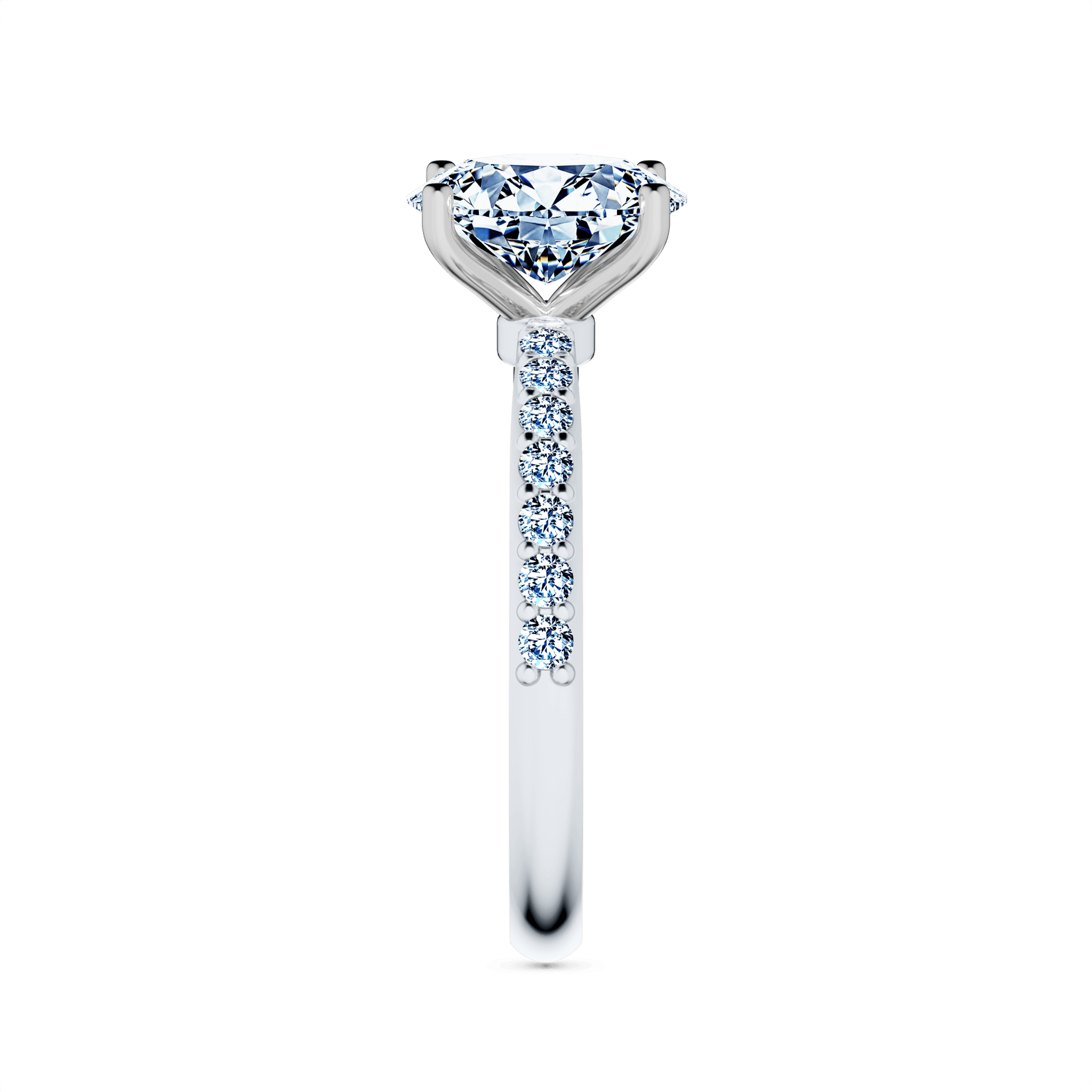 Pierscionek zareczynowy my milady biale zloto diament lab 100ct 14szt diament lab 121ct 4