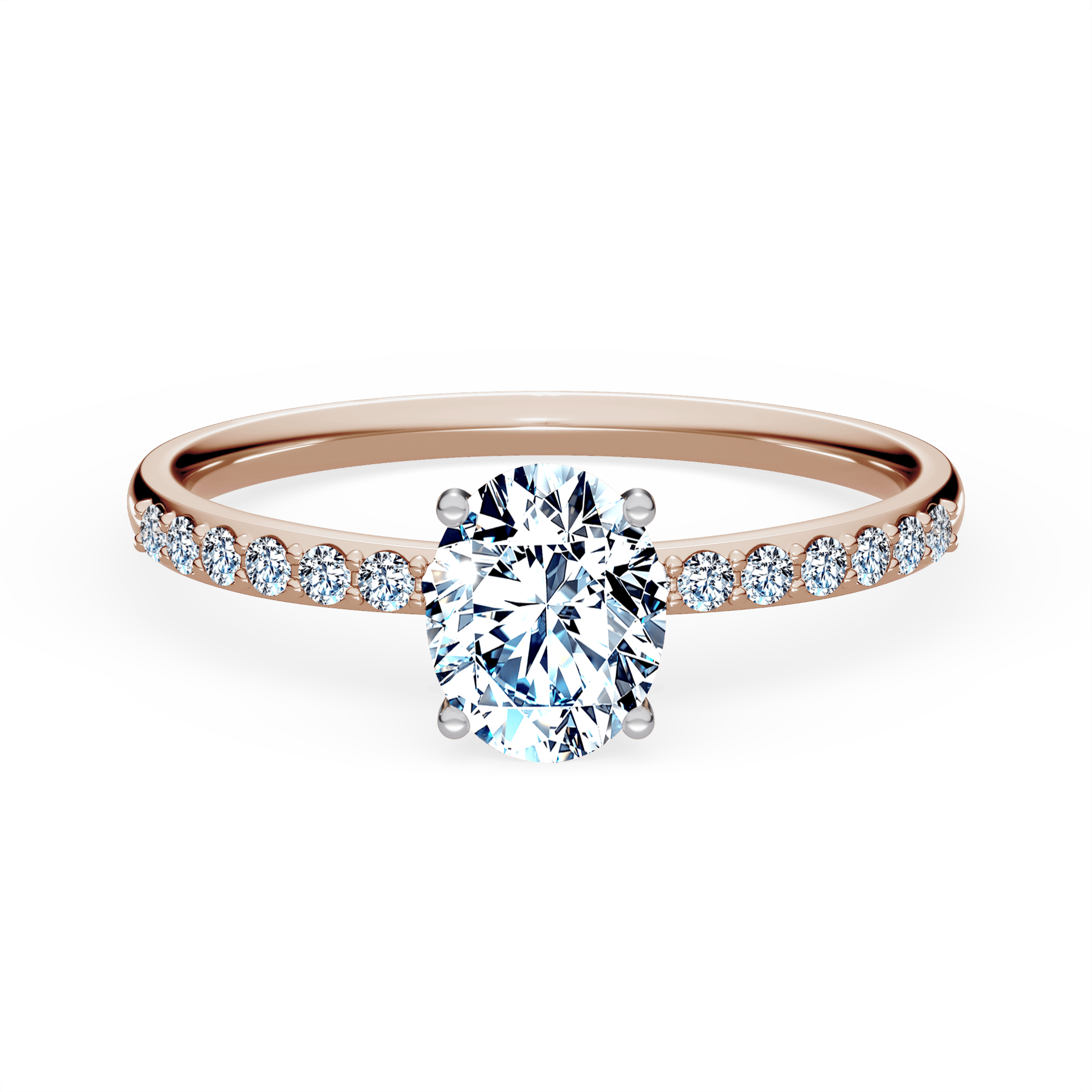 Pierścionek zaręczynowy My Milady z różowego złota z diamentem laboratoryjnym 0,64ct