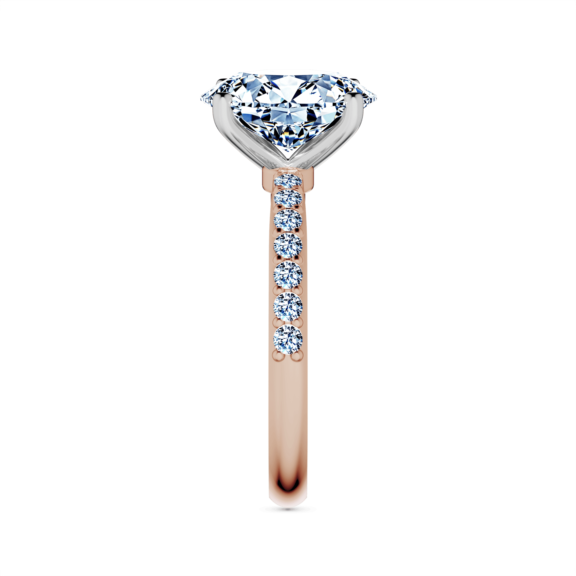 Pierscionek zareczynowy my milady rozowe zloto diament lab 1 50ct 14szt diament lab 171ct 04