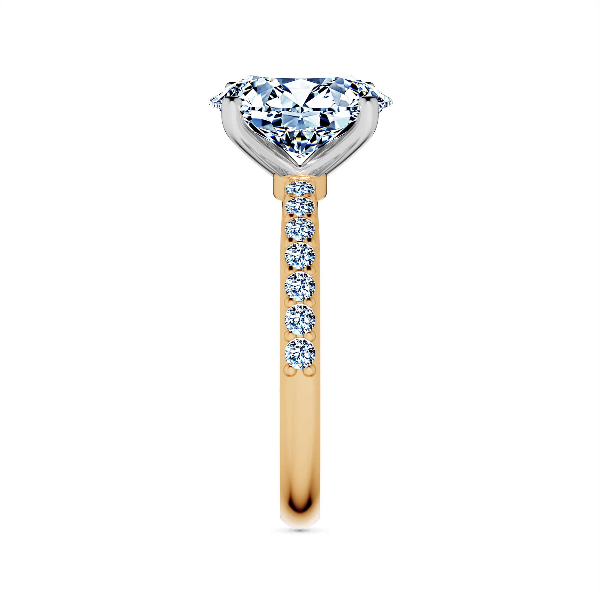 Pierscionek zareczynowy my milady zolte zloto diament lab 1 50ct 14szt diament lab 171ct 4