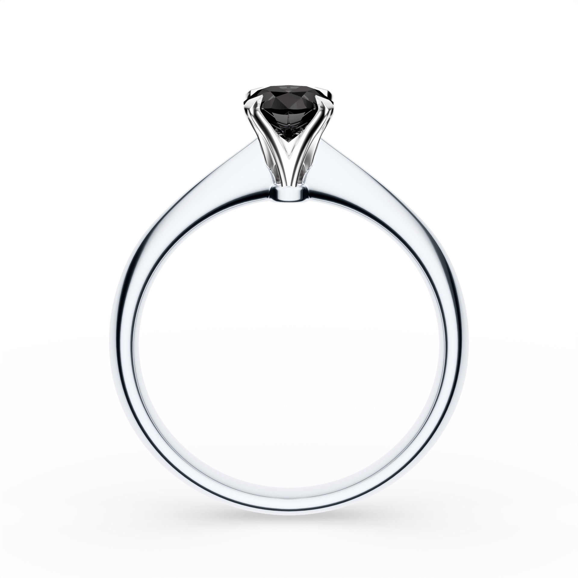 Pierścionek zaręczynowy My Angel z białego złota z czarnym diamentem laboratoryjnym 0,50ct