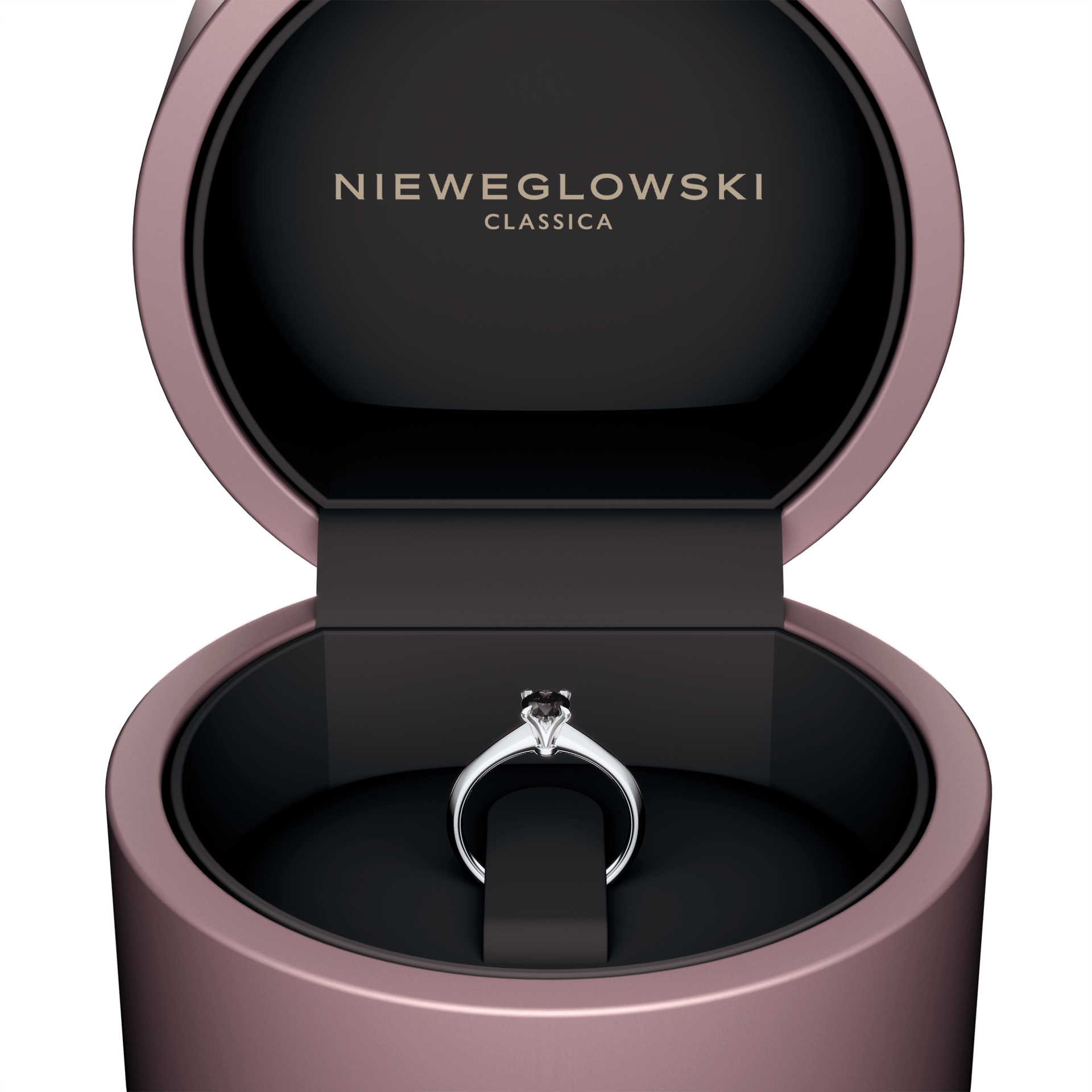 Pierscionek zareczynowy my angel biale zloto diament czarny 0 50ct 5