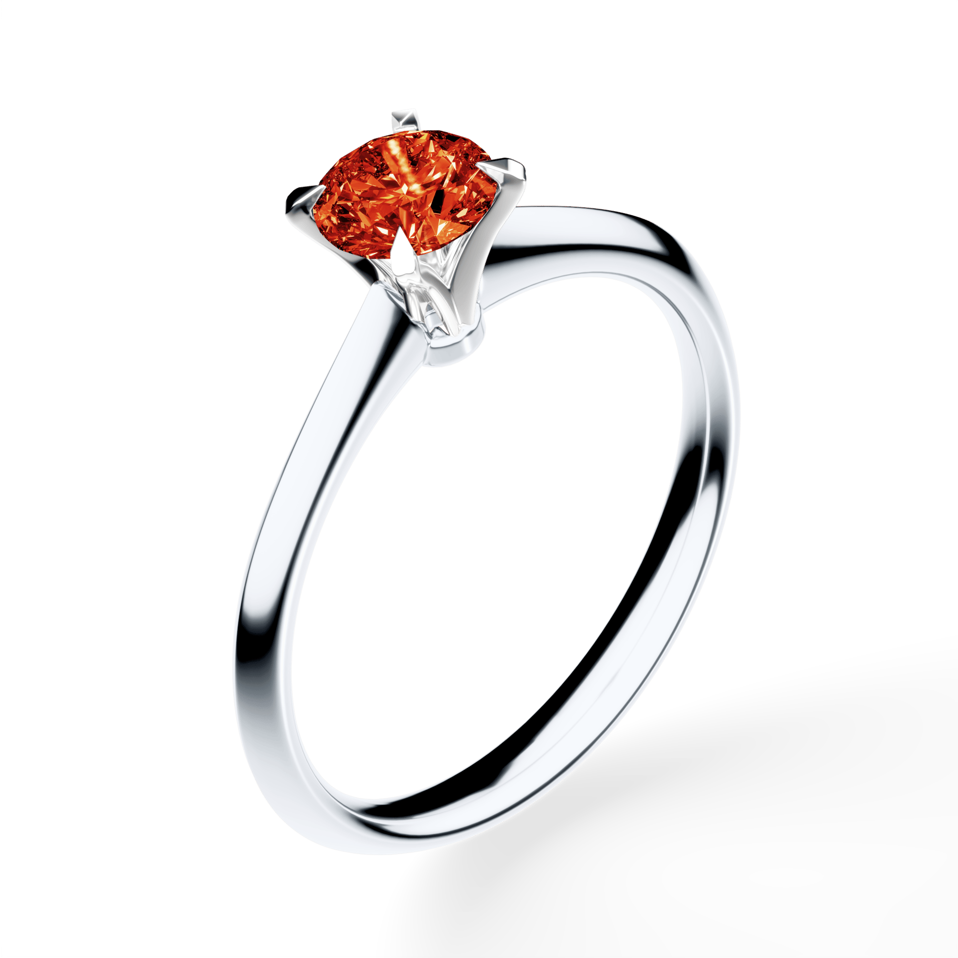 Pierścionek zaręczynowy My Angel z białego złota z czerwonym diamentem laboratoryjnym 0,50ct