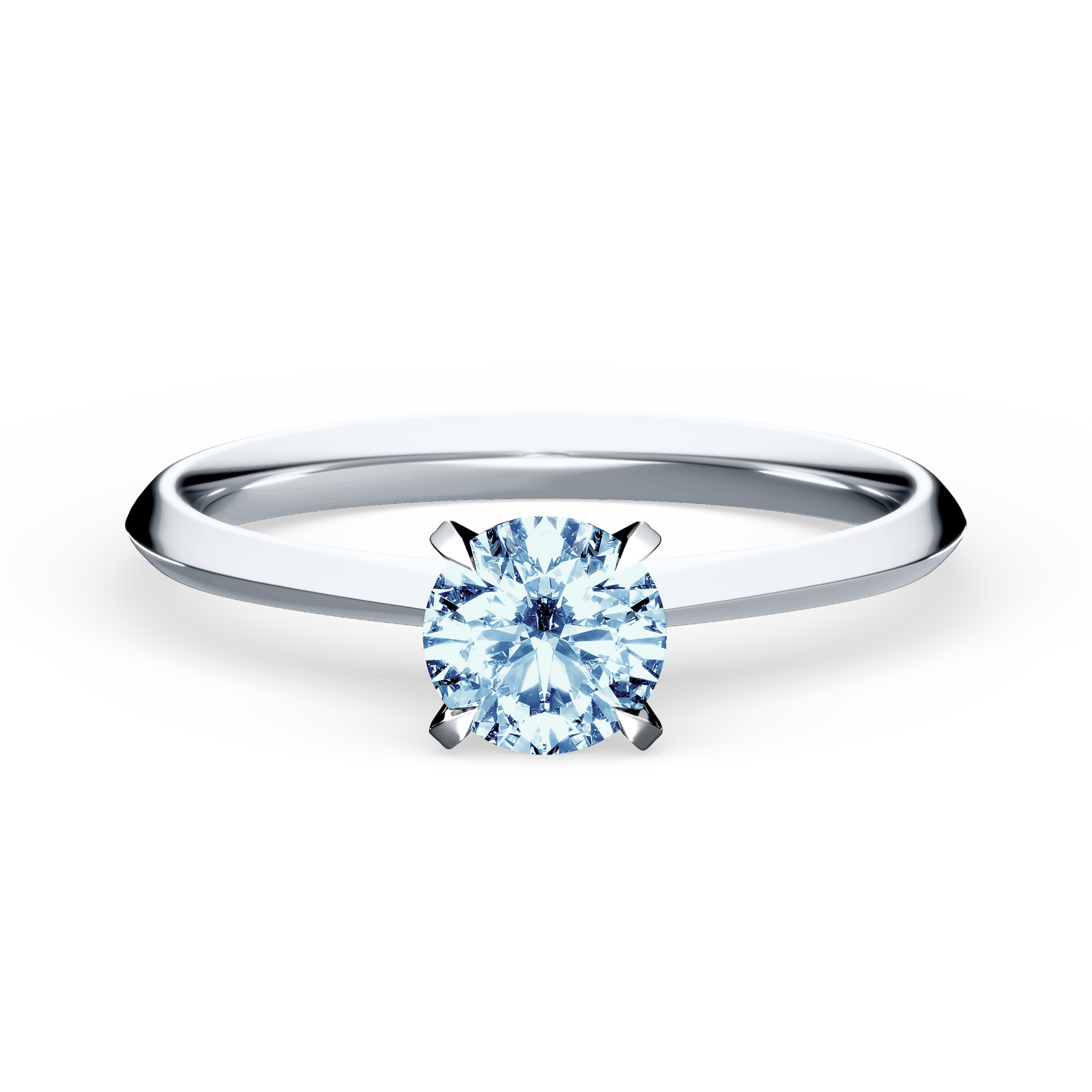 Pierścionek zaręczynowy My Angel z białego złota z niebieskim diamentem laboratoryjnym 0,50ct