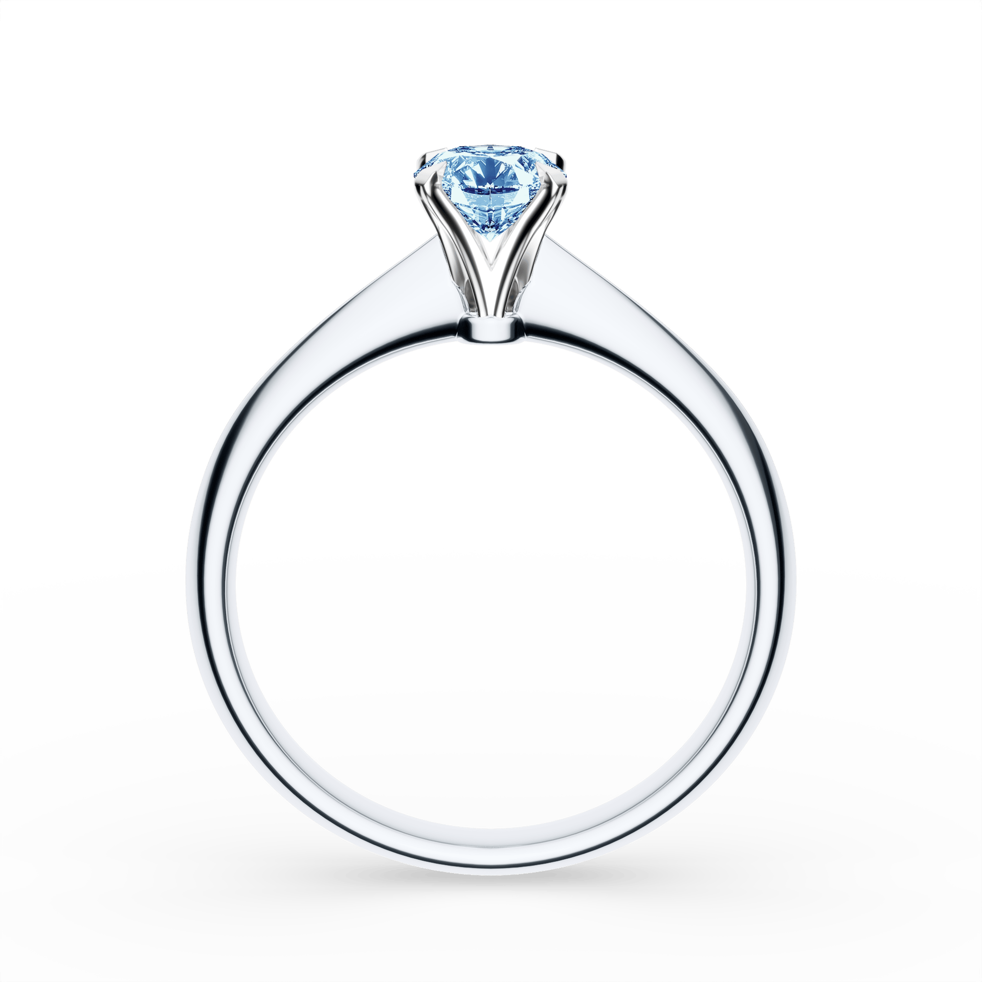 Pierścionek zaręczynowy My Angel z białego złota z niebieskim diamentem laboratoryjnym 0,50ct