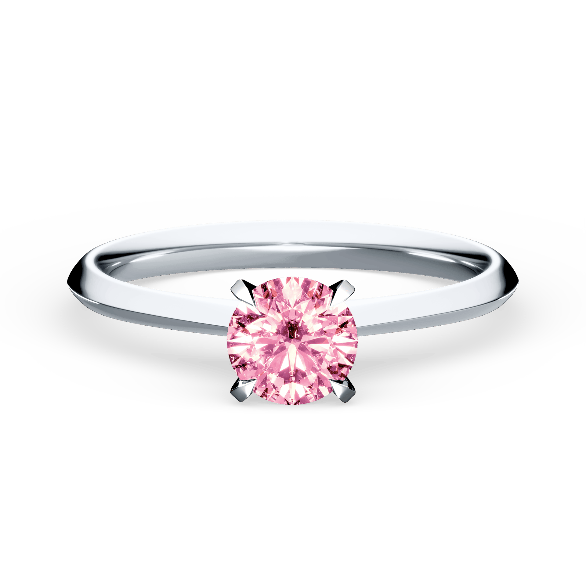 Pierścionek zaręczynowy My Angel z białego złota z różowym diamentem laboratoryjnym 0,50ct