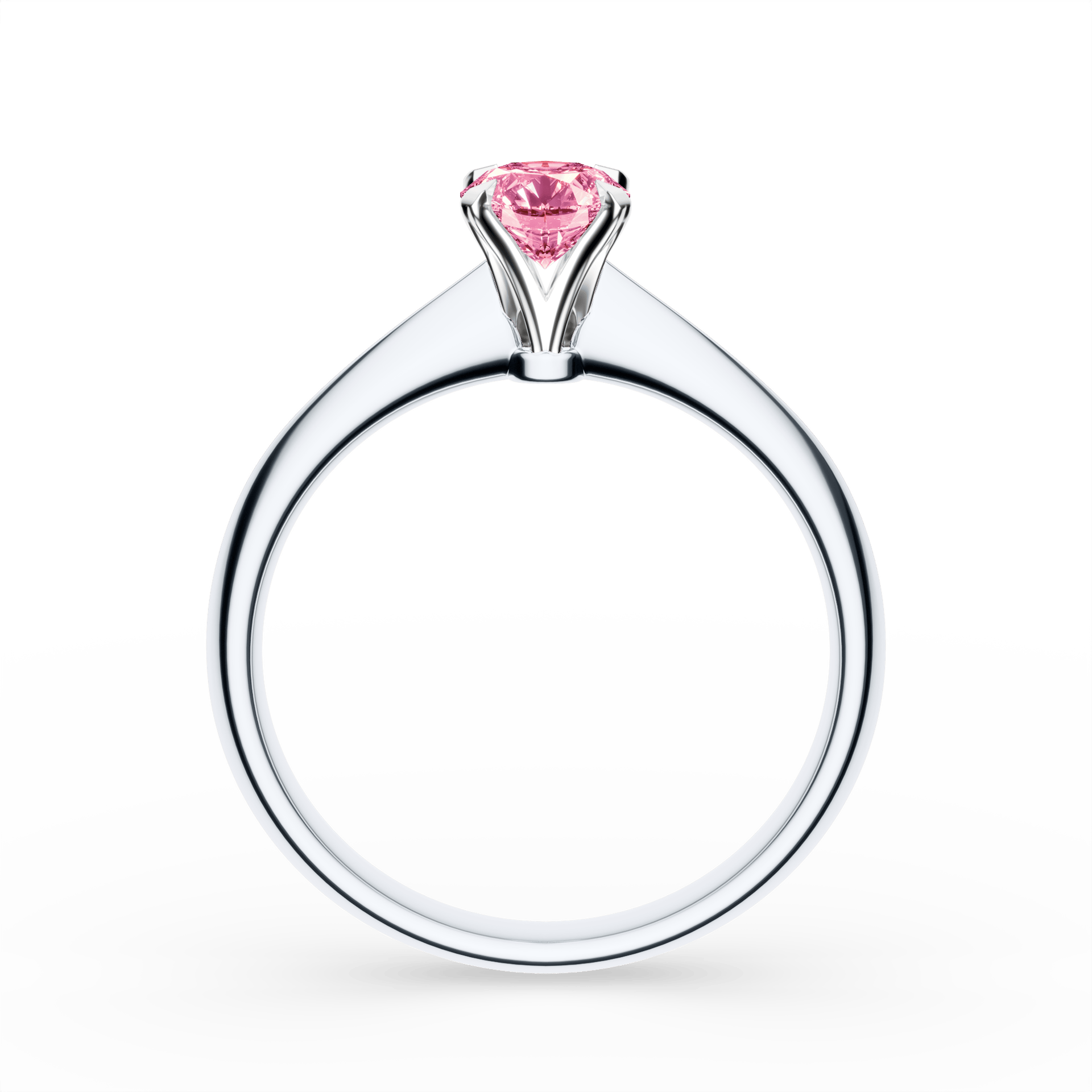 Pierścionek zaręczynowy My Angel z białego złota z różowym diamentem laboratoryjnym 0,50ct