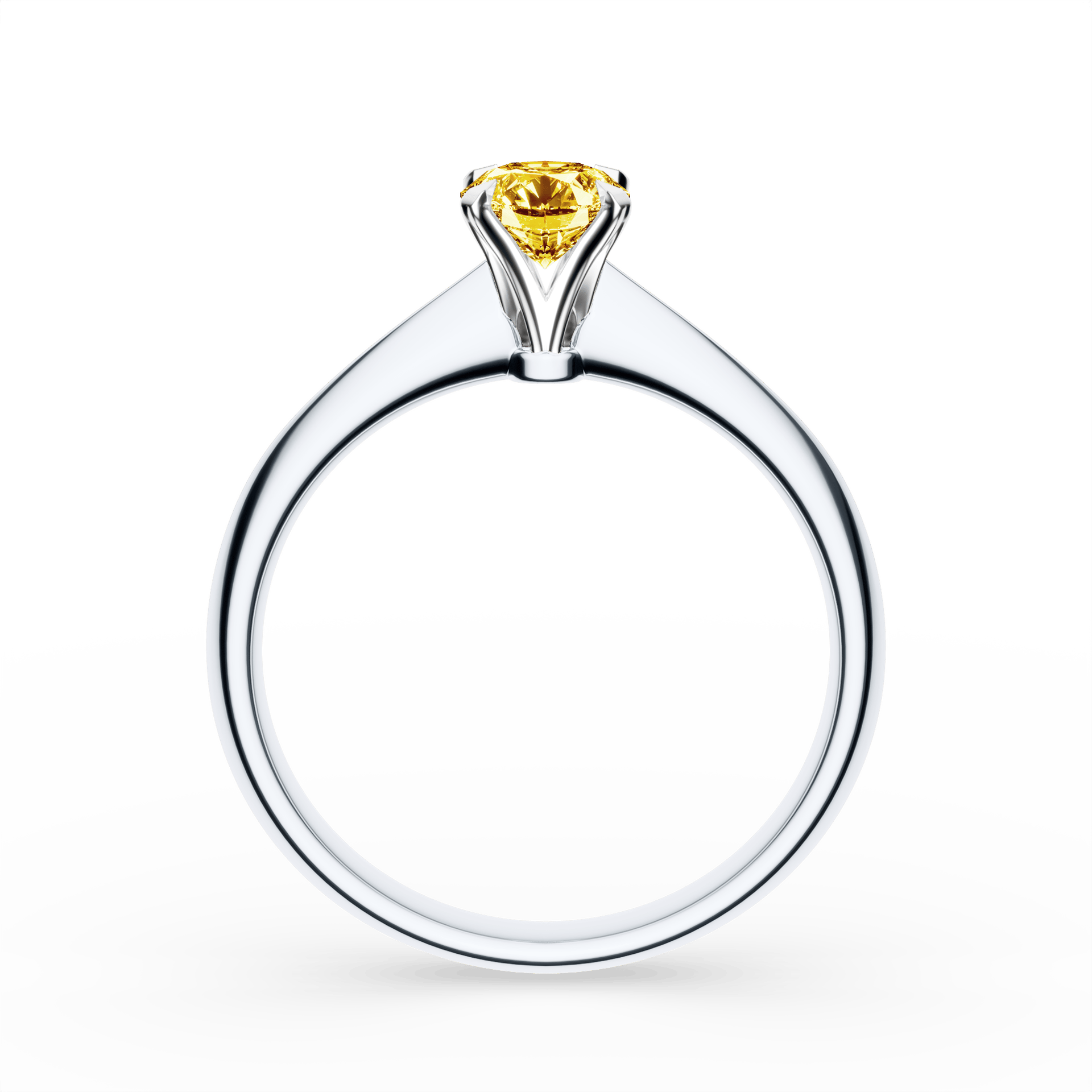 Pierścionek zaręczynowy My Angel z białego złota z żółtym diamentem laboratoryjnym 0,50ct