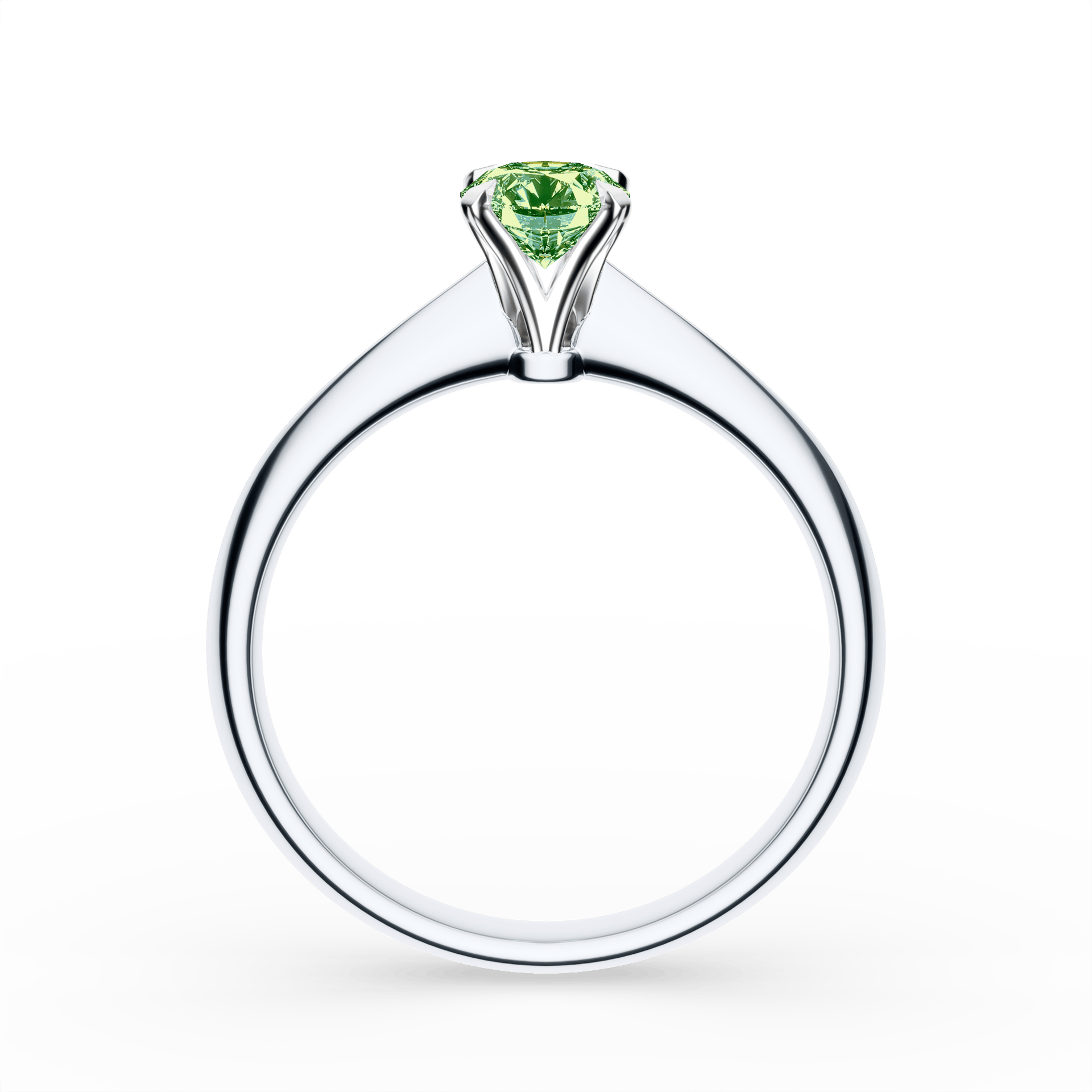 Pierścionek zaręczynowy My Angel z białego złota z ciemnym zielonym diamentem laboratoryjnym 0,50ct