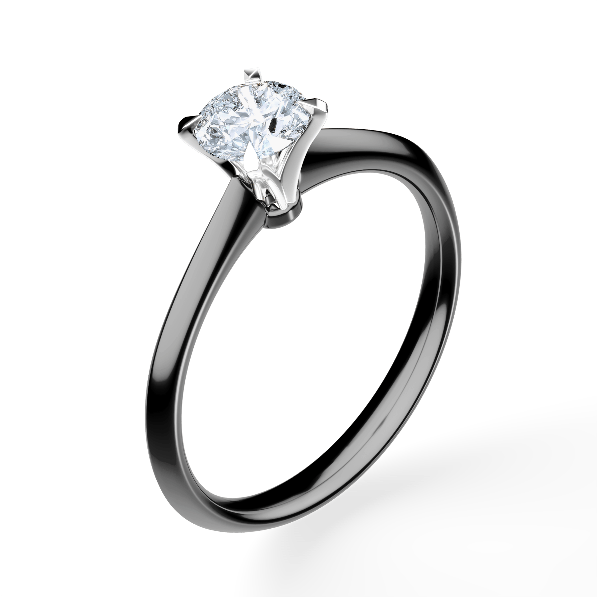 Pierścionek zaręczynowy My Angel z czarnego złota z diamentem naturalnym 0,50ct