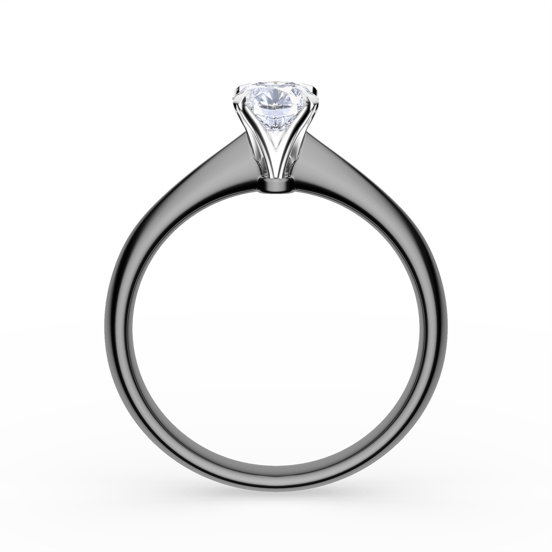 Pierścionek zaręczynowy My Angel z czarnego złota z diamentem naturalnym 0,50ct