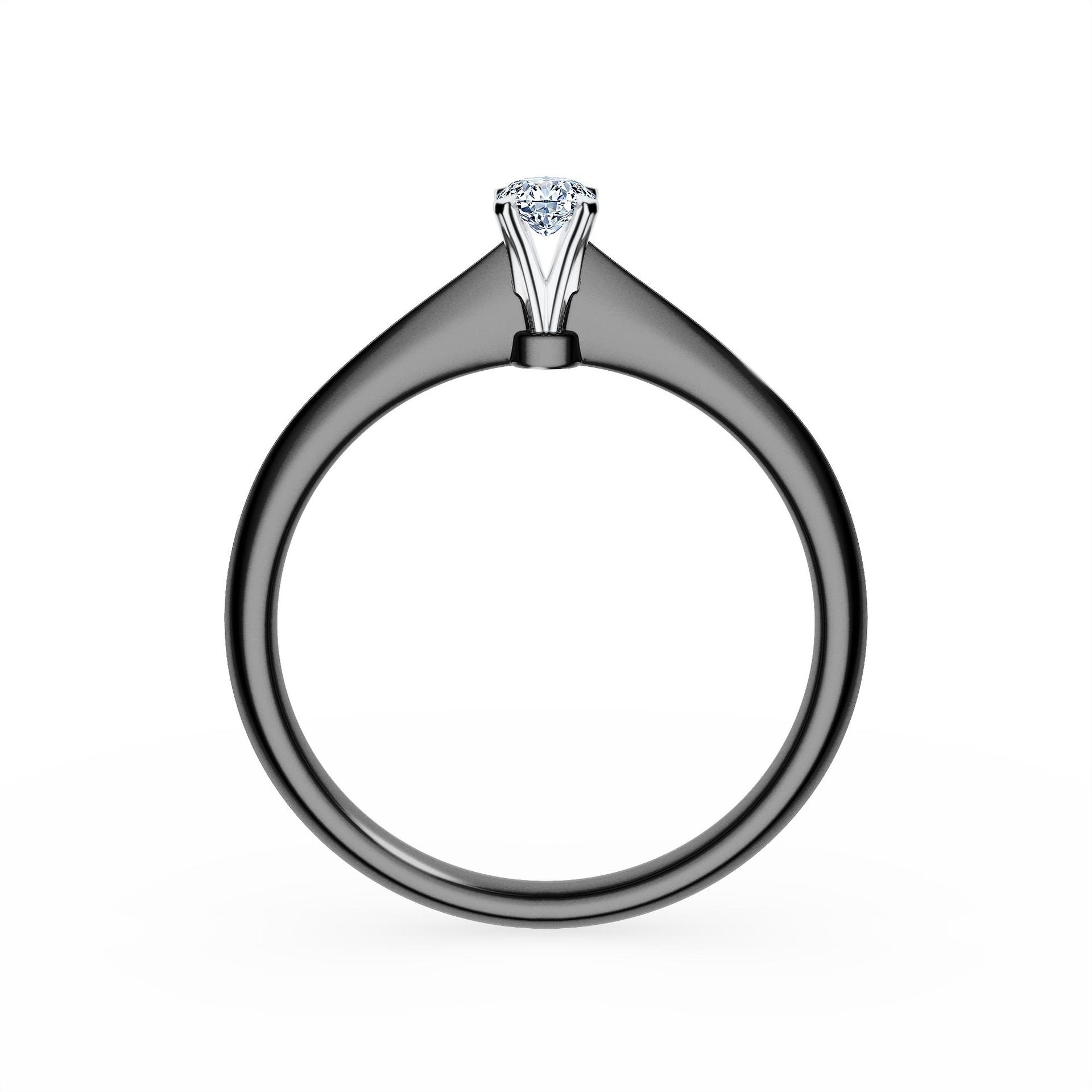 Pierścionek zaręczynowy My Angel z czarnego złota z diamentem naturalnym 0,10ct