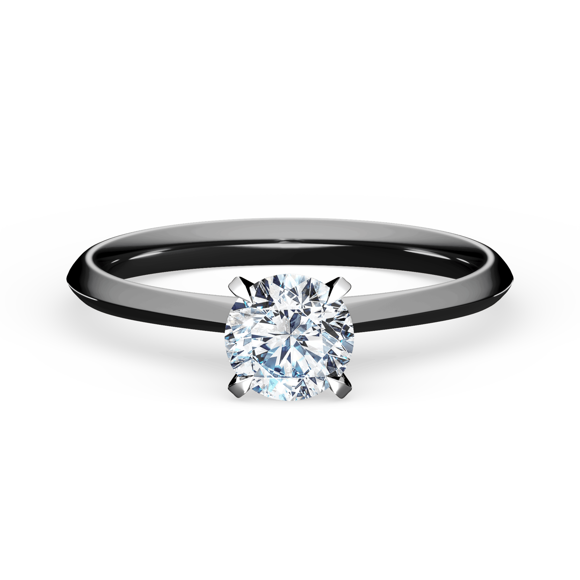 Pierścionek zaręczynowy My Angel z czarnego złota z diamentem laboratoryjnym 0,50ct