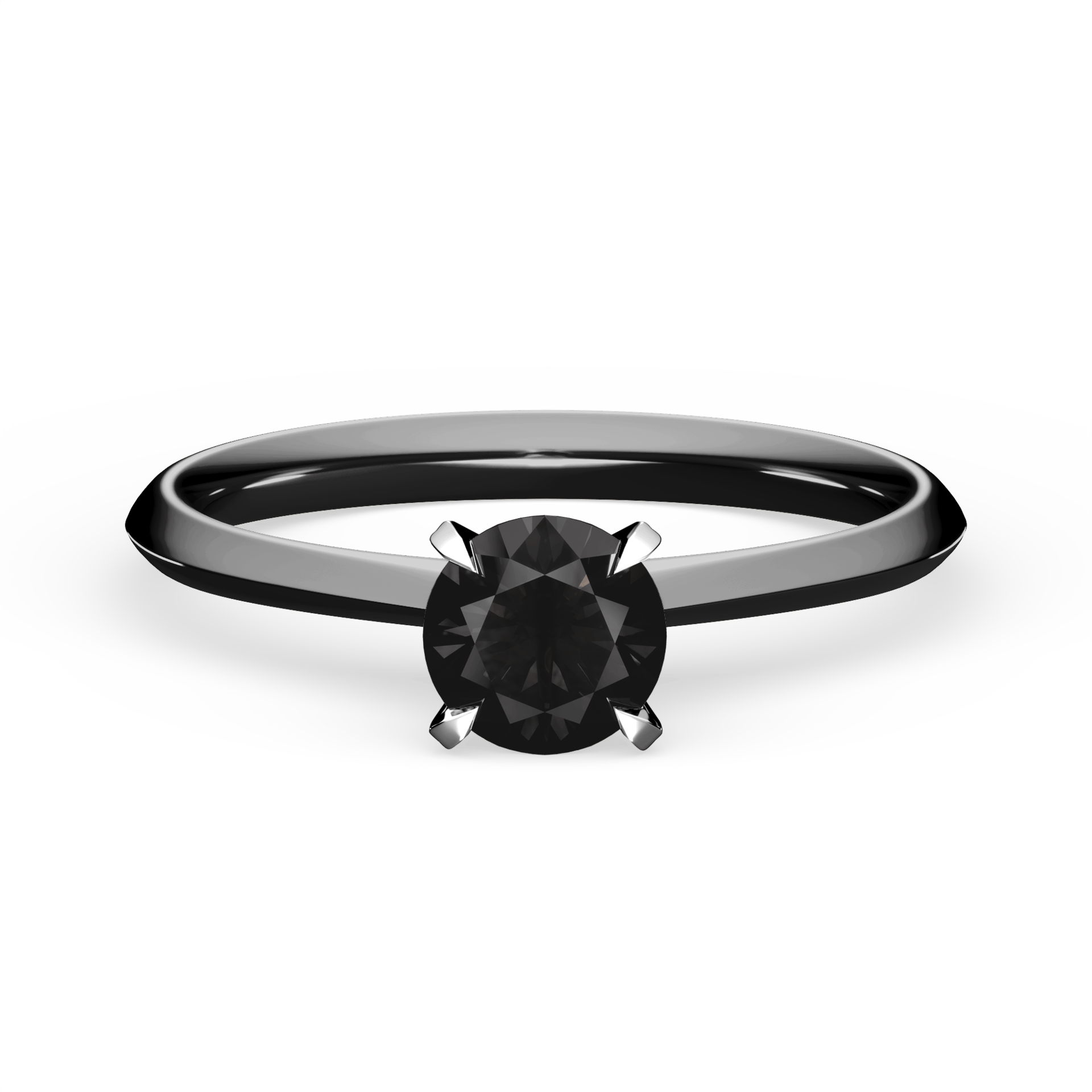 Pierścionek zaręczynowy My Angel z czarnego złota z czarnym diamentem laboratoryjnym 0,50ct