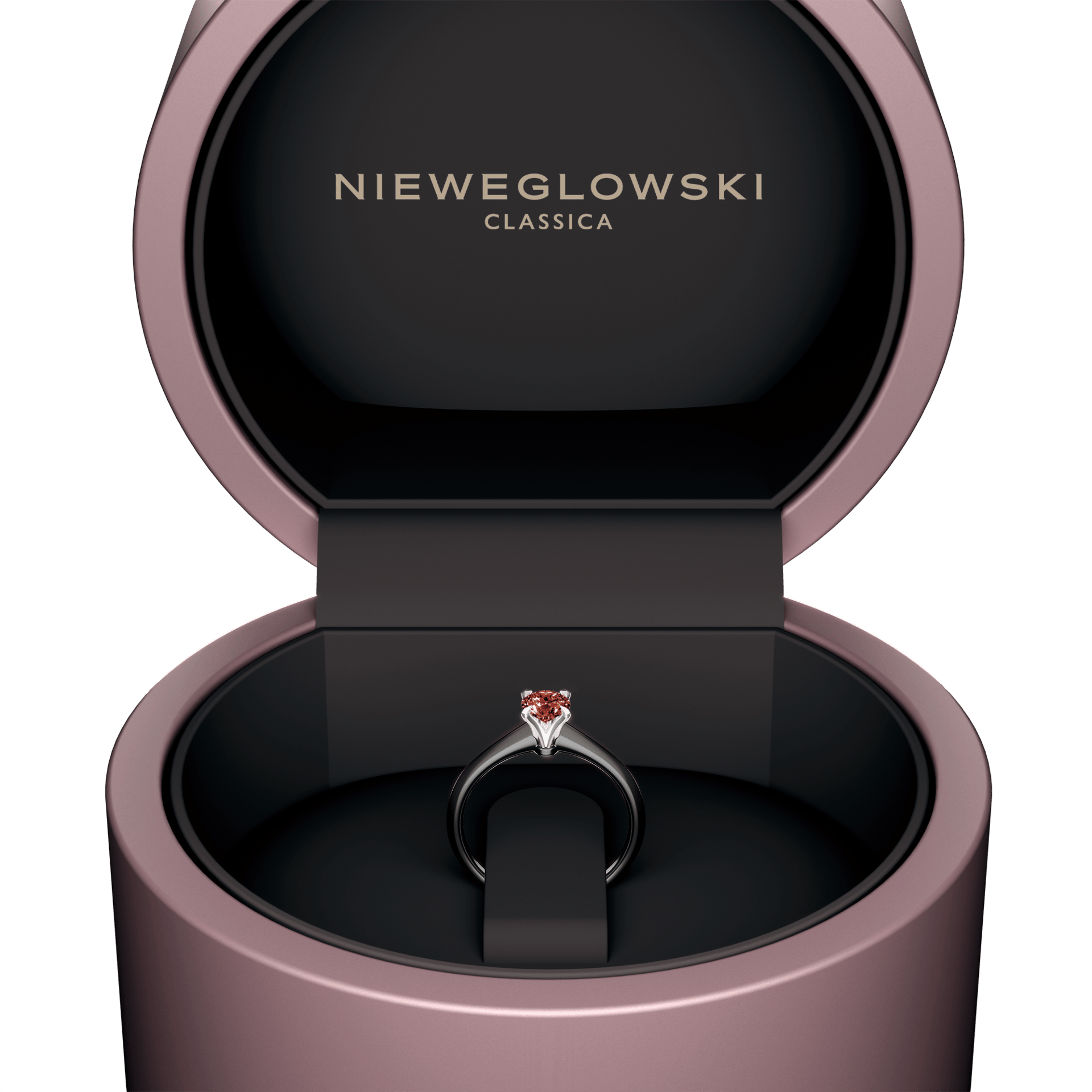 Pierscionek zareczynowy my angel czarne zloto diament lab czerwony 0 50ct 5