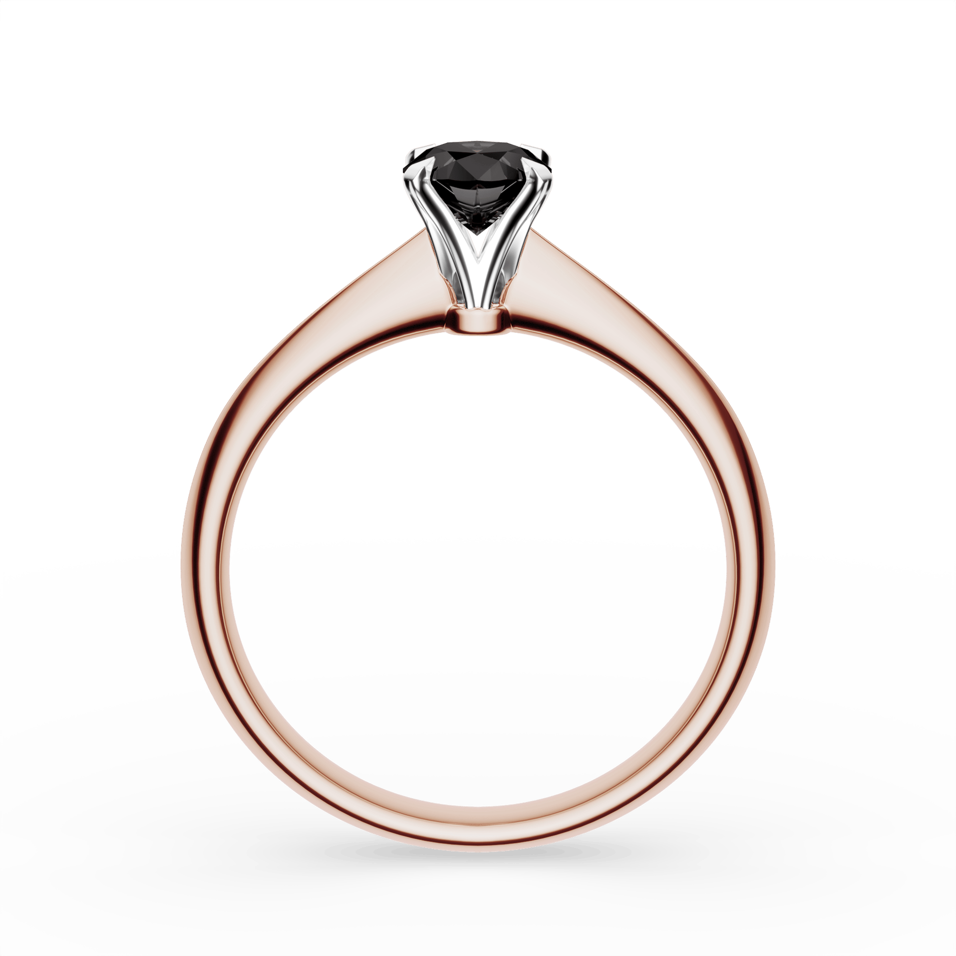 Pierścionek zaręczynowy My Angel z różowego złota z czarnym diamentem laboratoryjnym 0,50ct