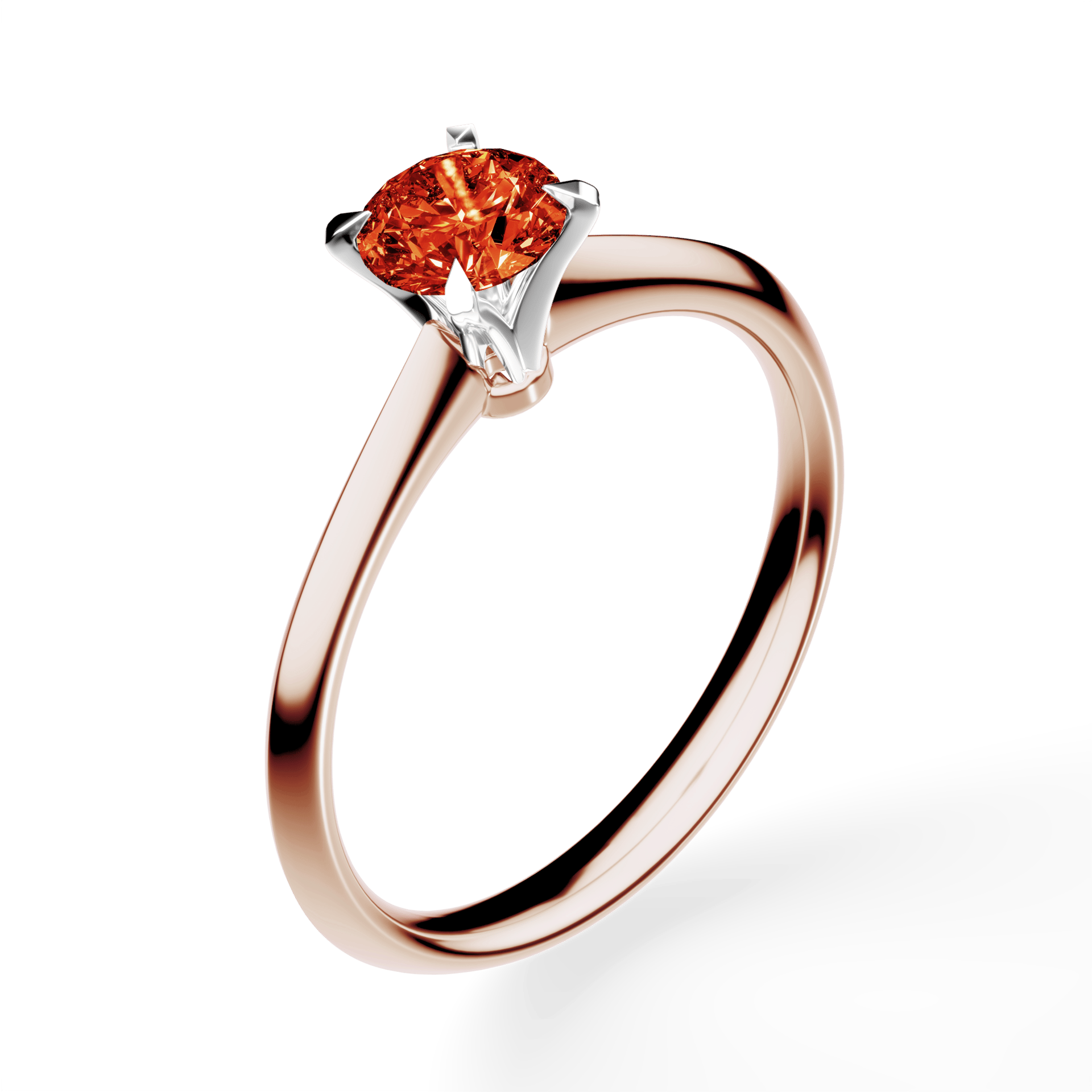 Pierścionek zaręczynowy My Angel z różowego złota z czerwonym diamentem laboratoryjnym 0,50ct