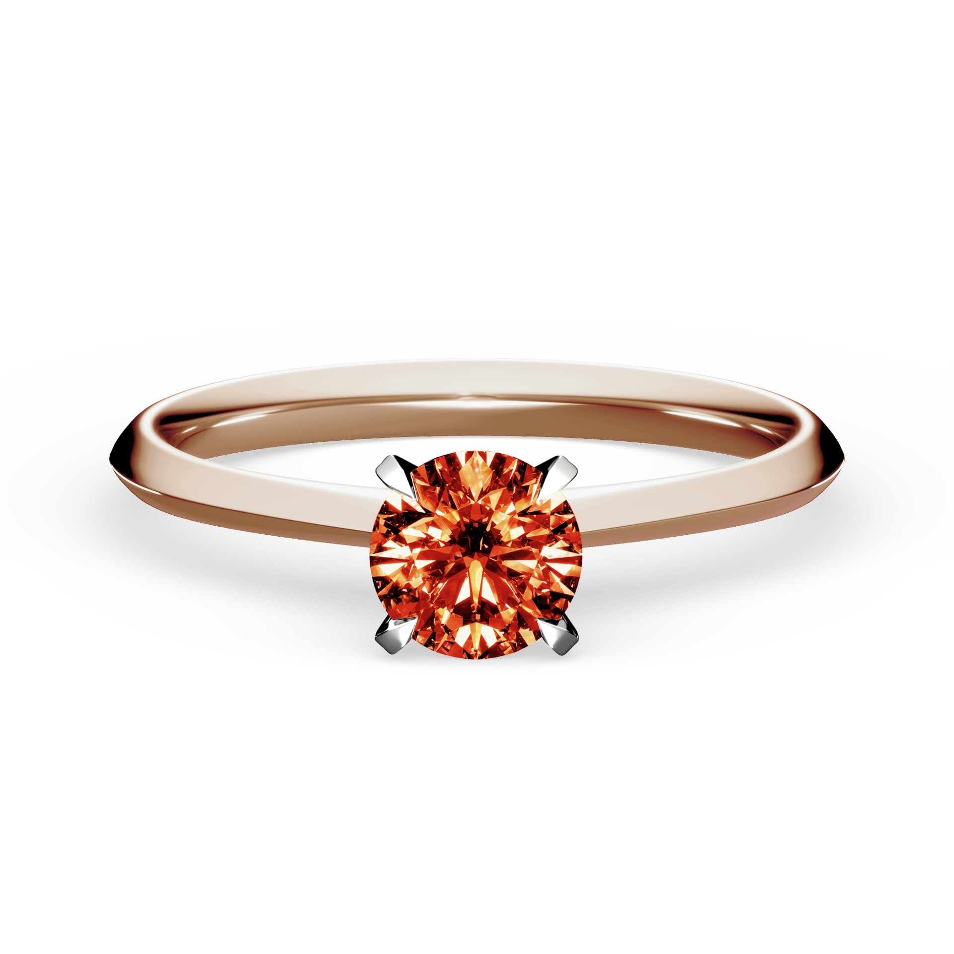 Pierścionek zaręczynowy My Angel z różowego złota z czerwonym diamentem laboratoryjnym 0,50ct