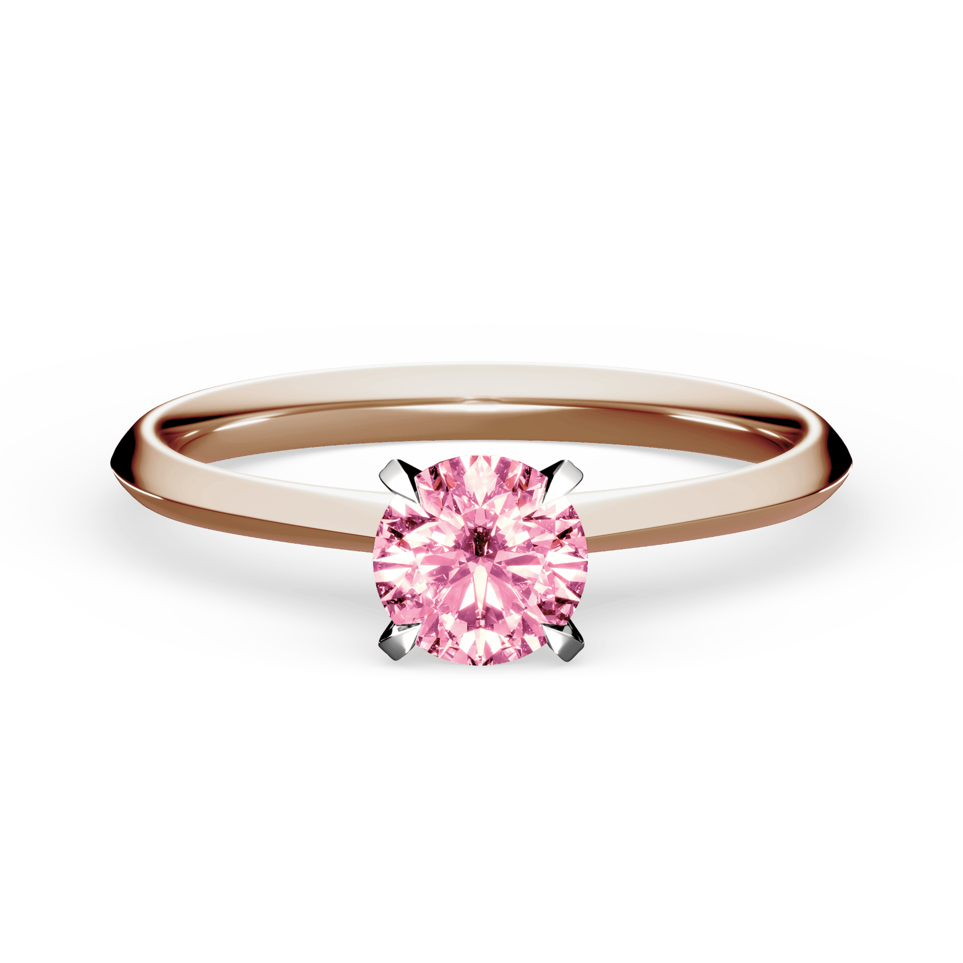 Pierścionek zaręczynowy My Angel z różowego złota z różowym diamentem laboratoryjnym 0,50ct