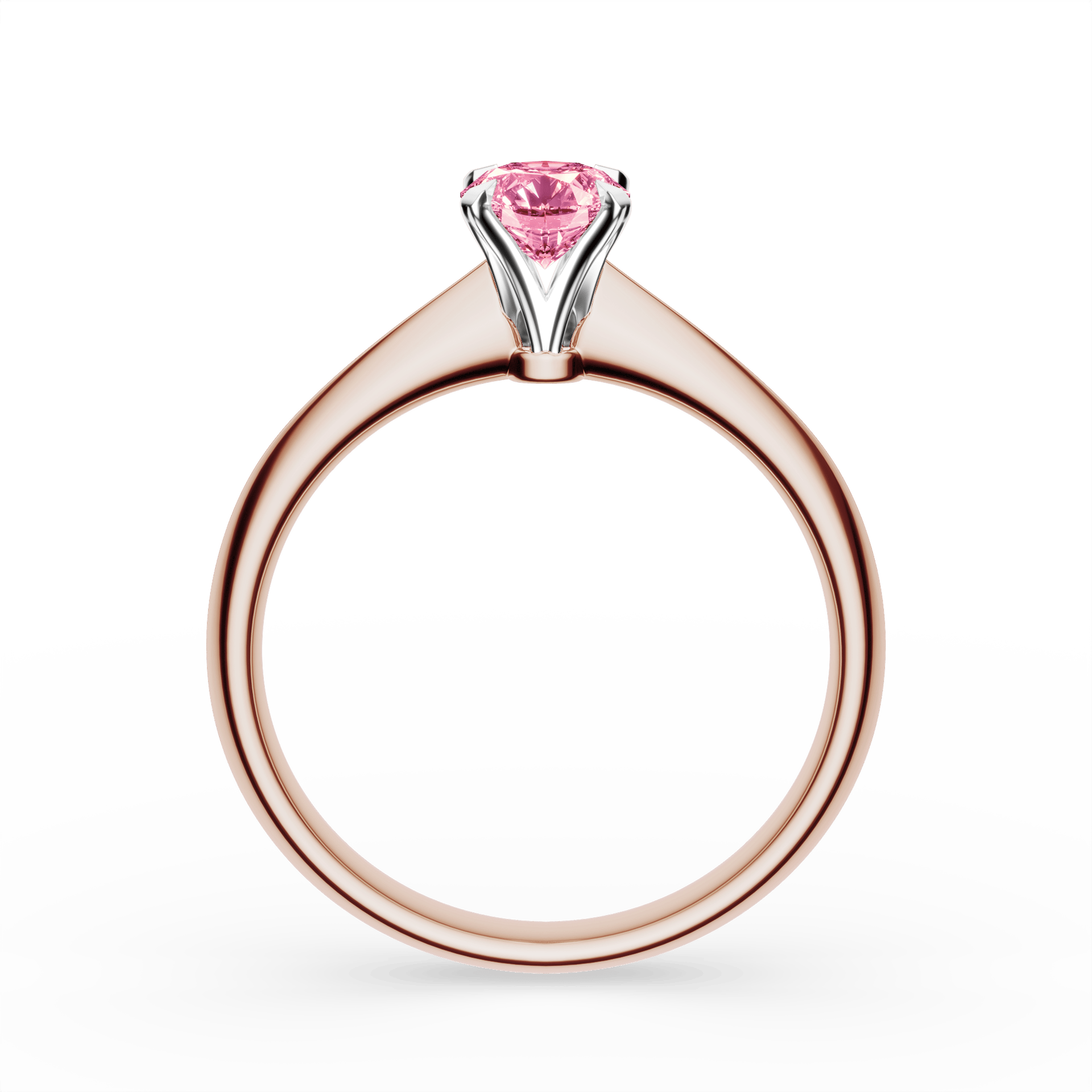 Pierścionek zaręczynowy My Angel z różowego złota z różowym diamentem laboratoryjnym 0,50ct