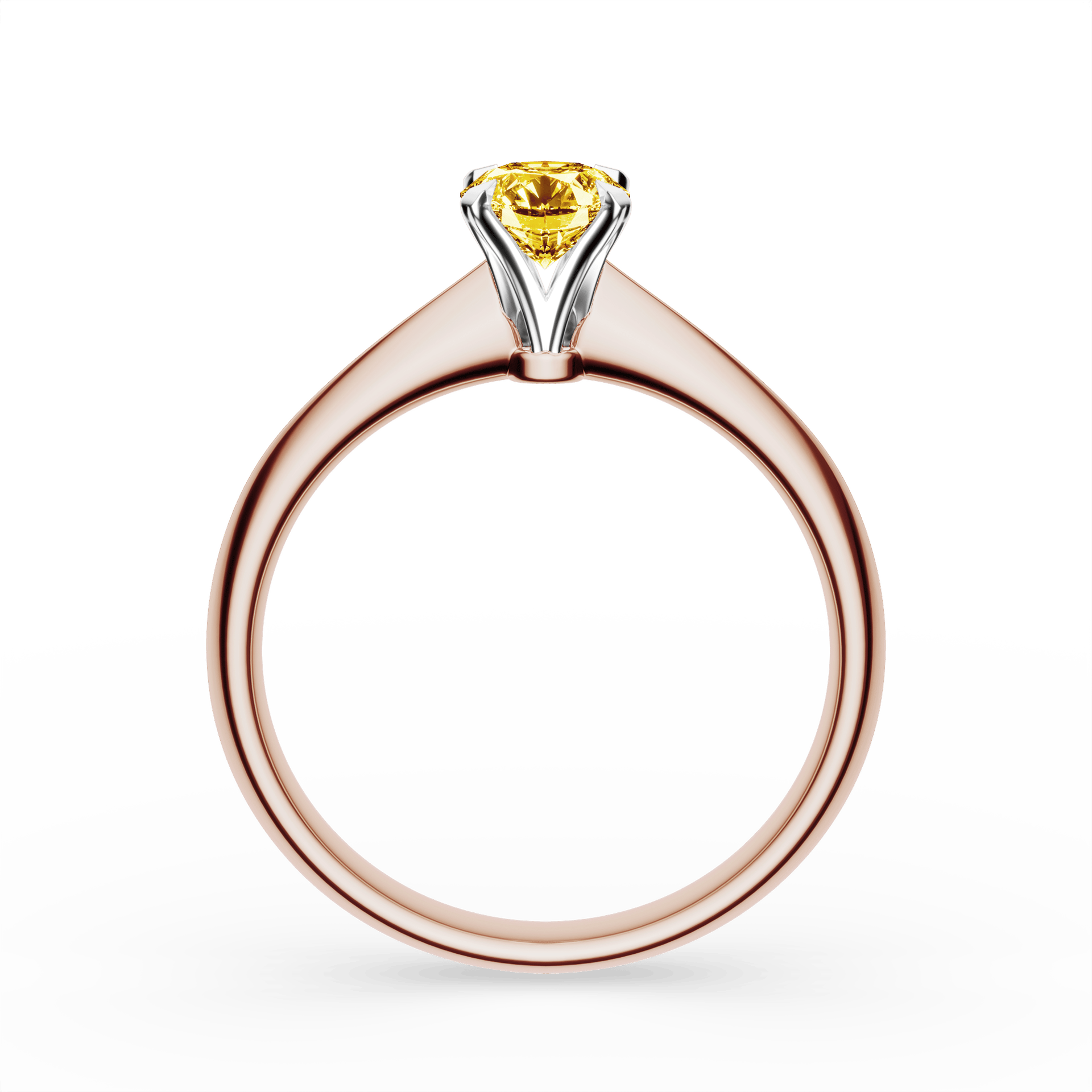 Pierścionek zaręczynowy My Angel z różowego złota z żółtym diamentem laboratoryjnym 0,50ct