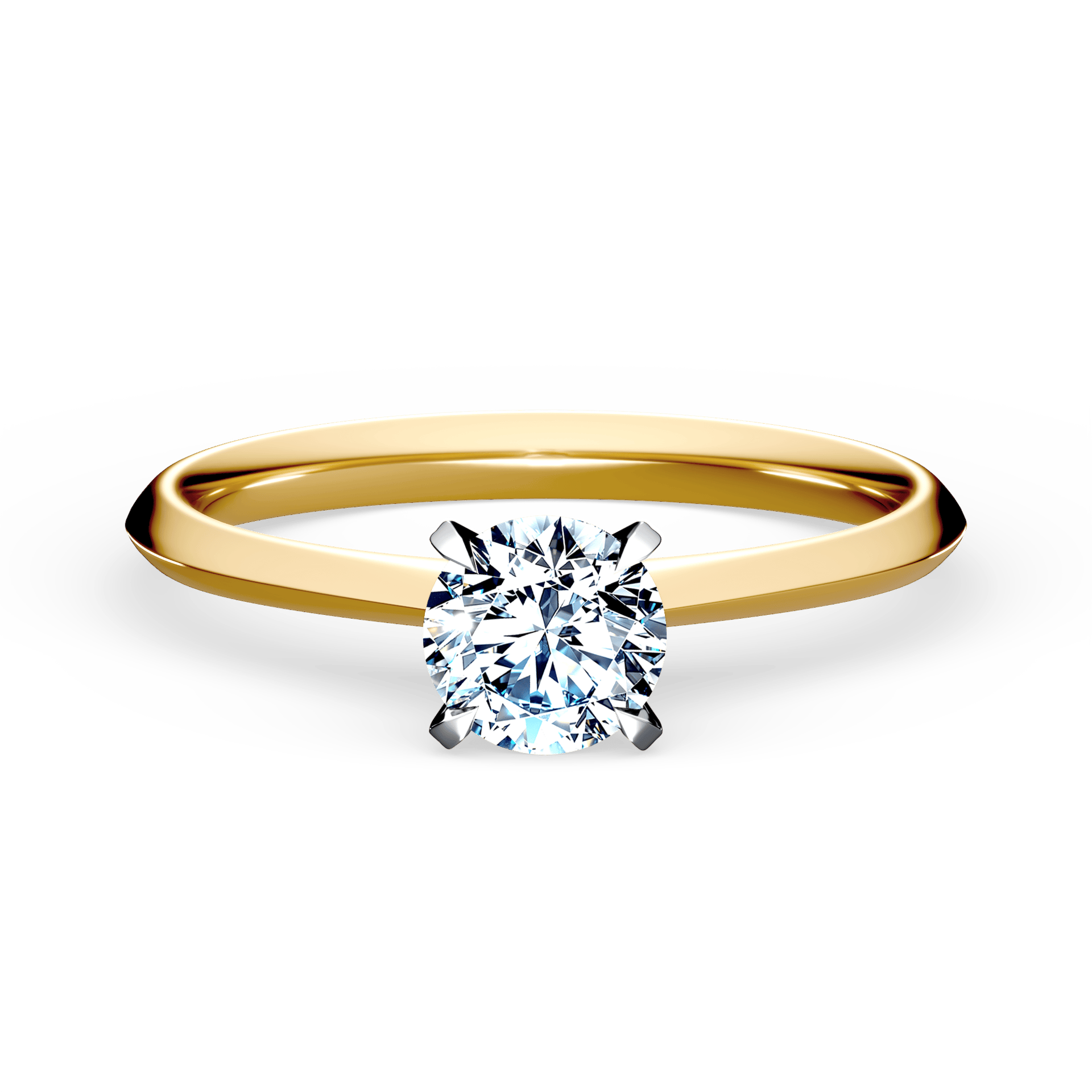 Pierścionek zaręczynowy My Angel z żółtego złota z diamentem naturalnym 0,50ct