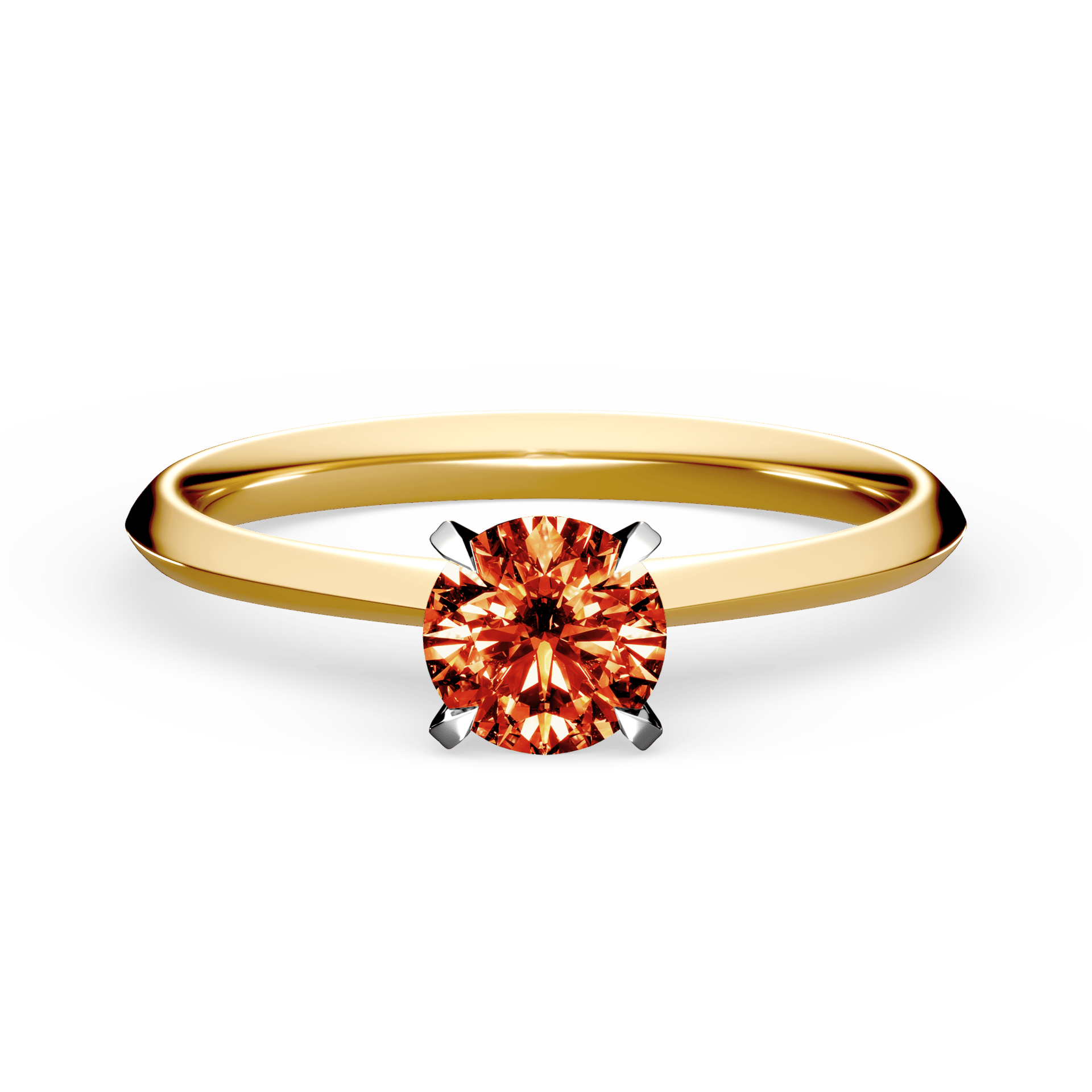 Pierścionek zaręczynowy My Angel z żółtego złota z czerwonym diamentem laboratoryjnym 0,50ct