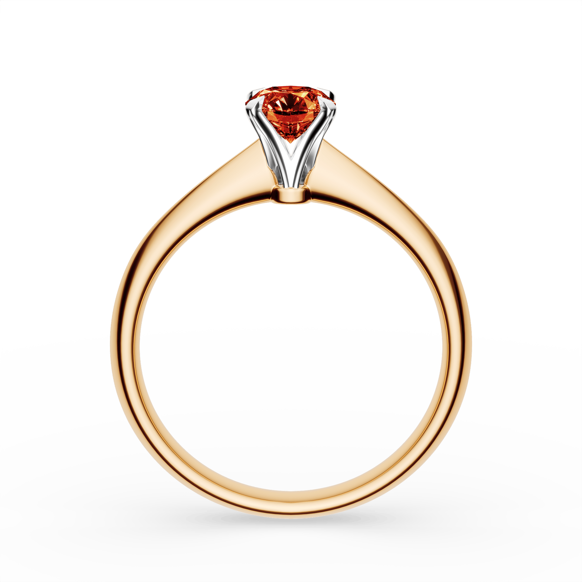 Pierścionek zaręczynowy My Angel z żółtego złota z czerwonym diamentem laboratoryjnym 0,50ct